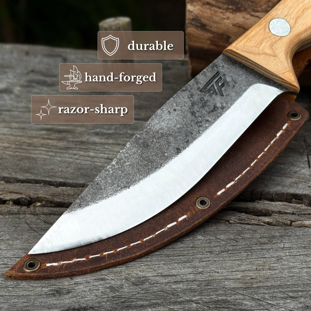 Hand-Forged Camping Knife, 12 cm / 4.72 in - 2