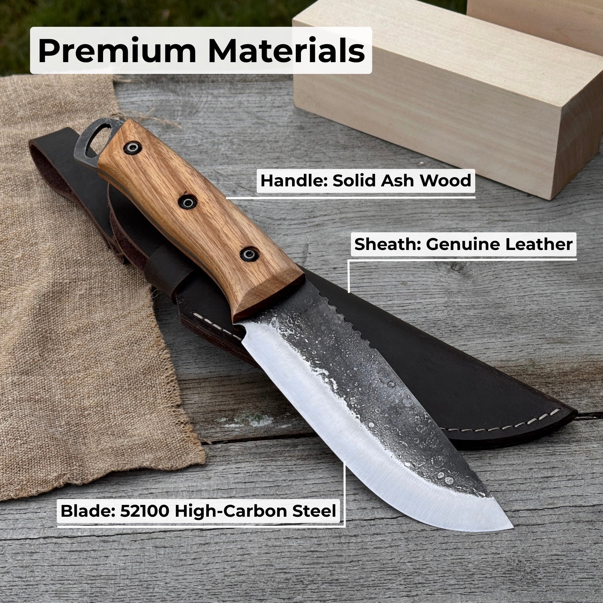 Hand - Forged Camping Knife, 12.5 cm (4.9 inches) - 6
