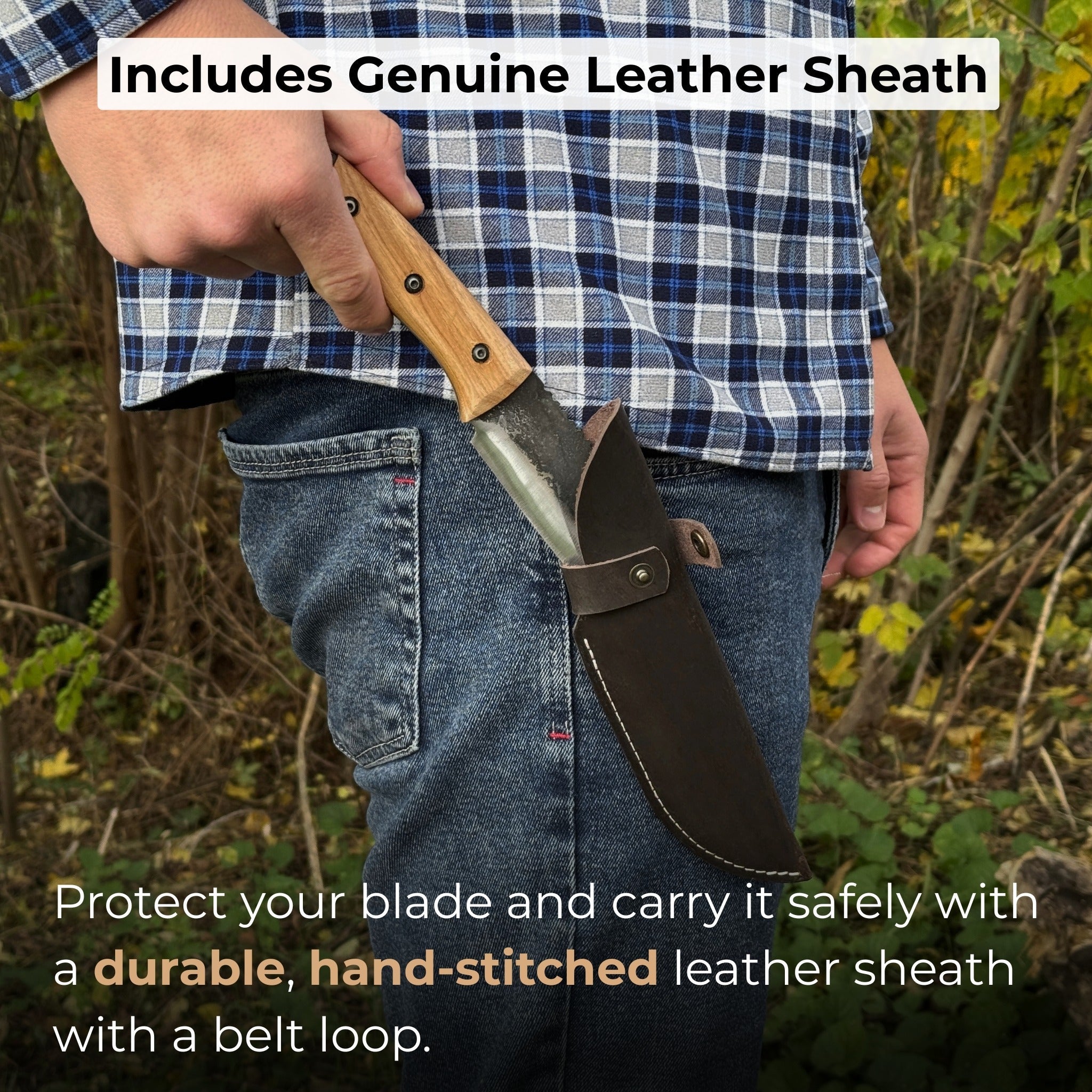 Hand - Forged Camping Knife, 12.5 cm (4.9 inches) - 4