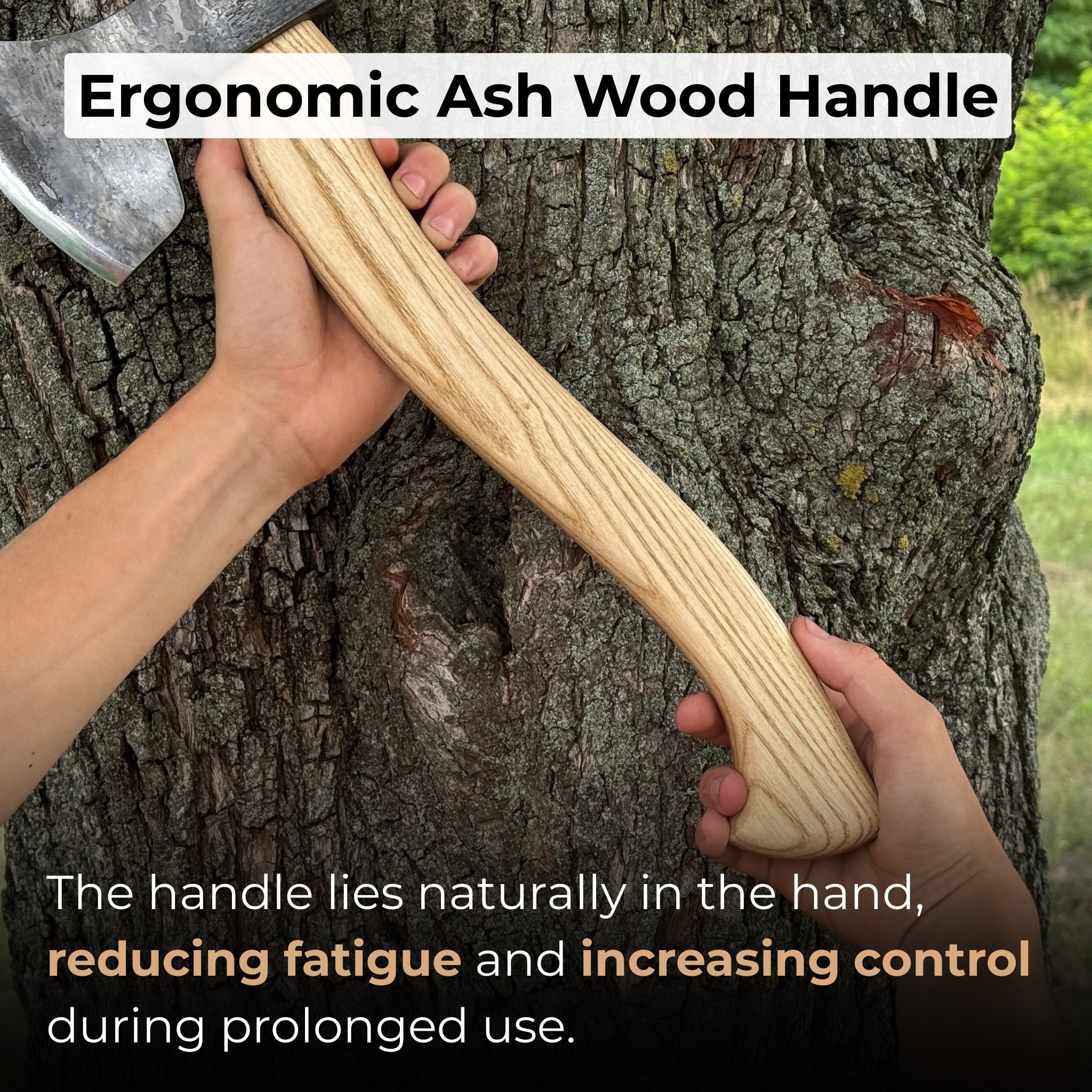 Hand - Forged Carving Axe, 1.05 kg (2.31 Ib) - 4