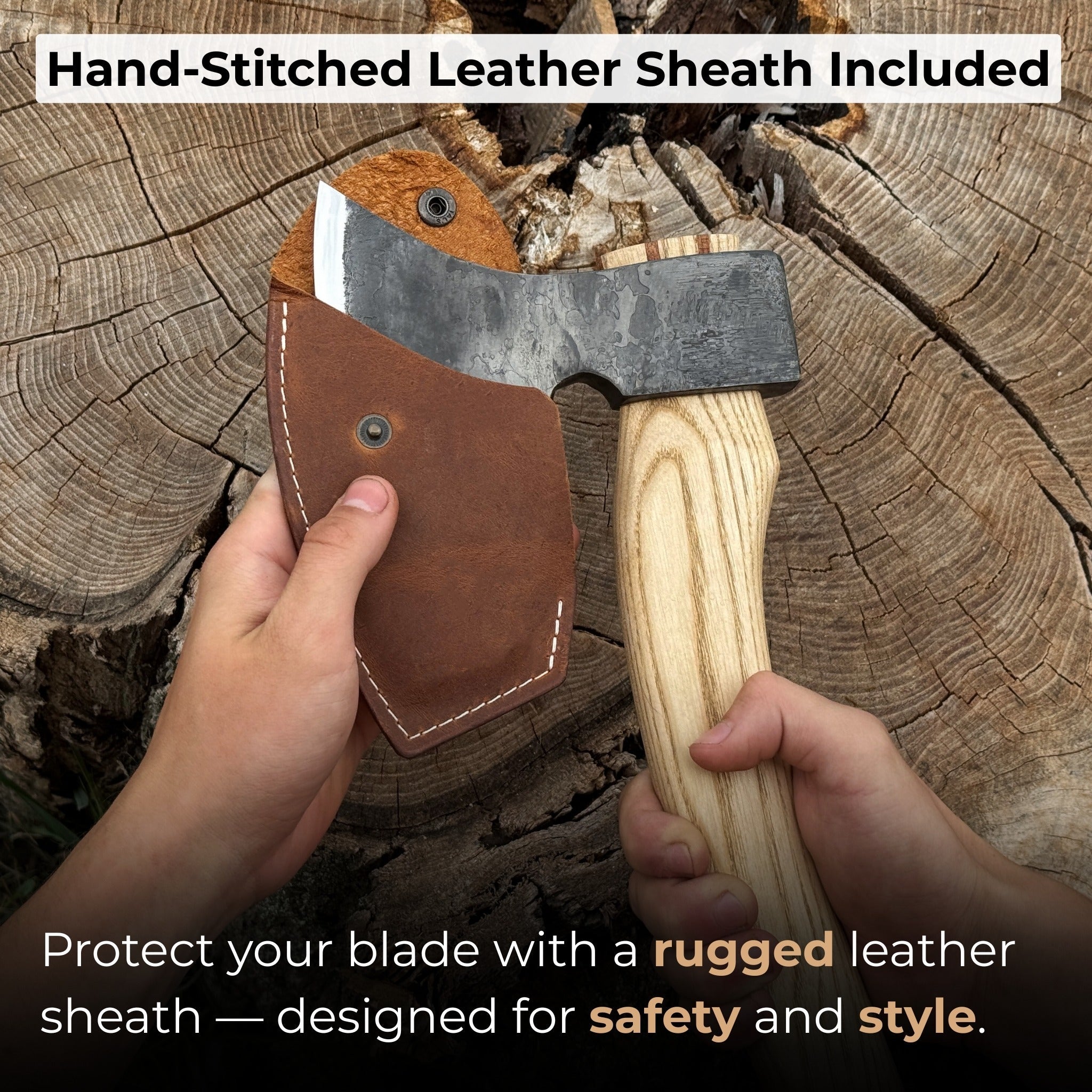 Hand - Forged Carving Axe, 1.05 kg (2.31 Ib) - 5