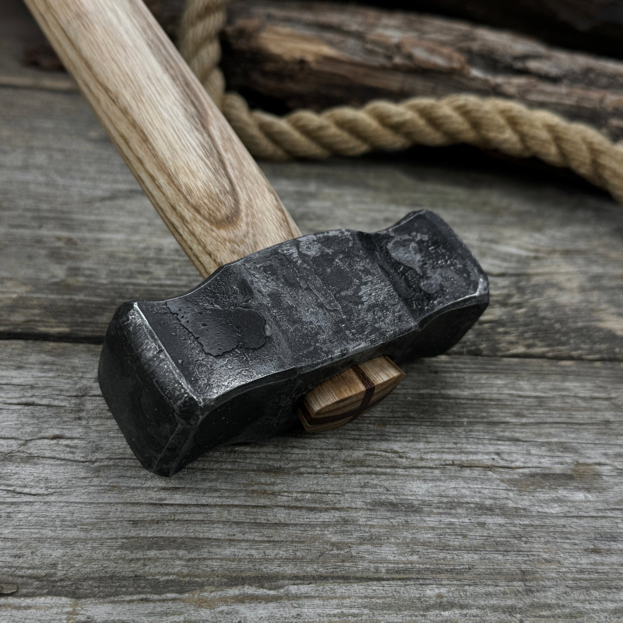 Hand - Forged Double Blacksmith's Hammer, 1 kg (2.2 lbs) - 3