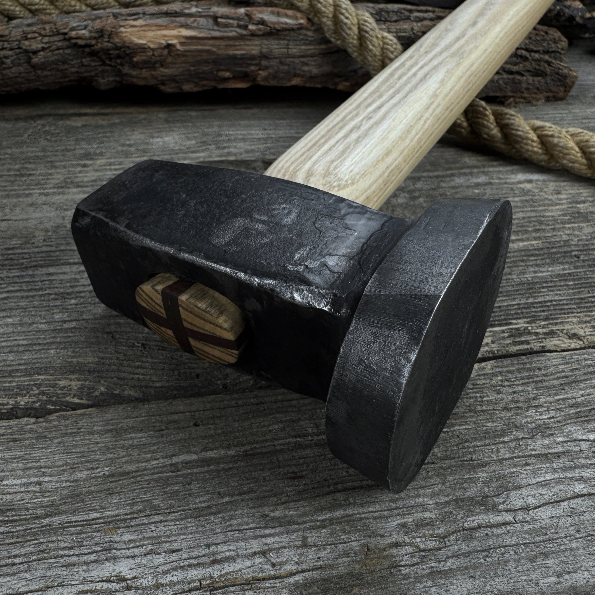 Hand - Forged Double Blacksmith's Hammer, 1.5 kg (3.3 lbs) - 2