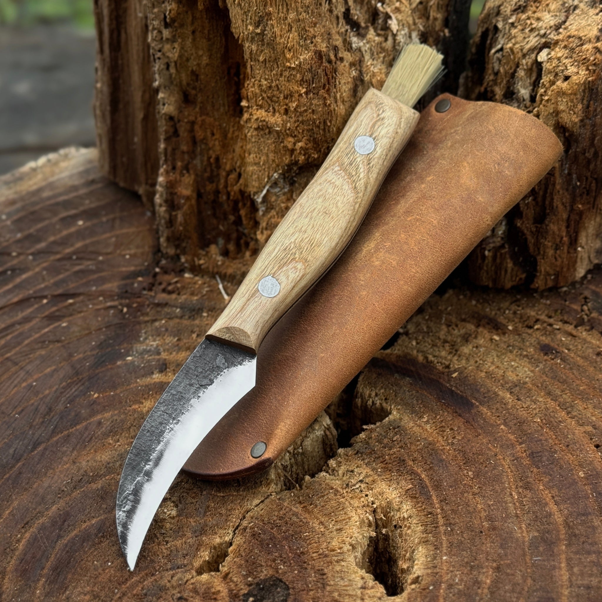 Hand - Forged Knife for Mushroom Foraging, 8 cm (3.15 inches) - 16