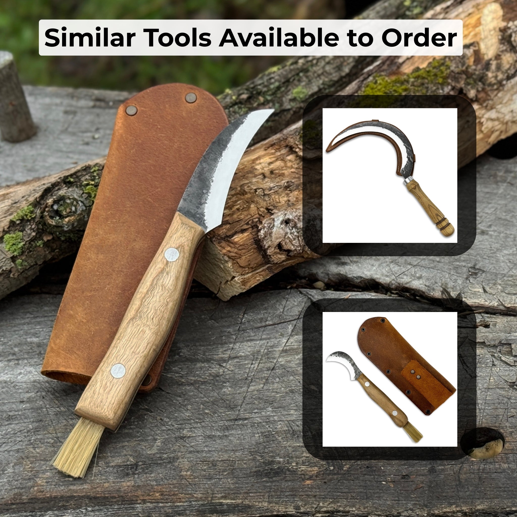 Hand - Forged Knife for Mushroom Foraging, 8 cm (3.15 inches) - 10