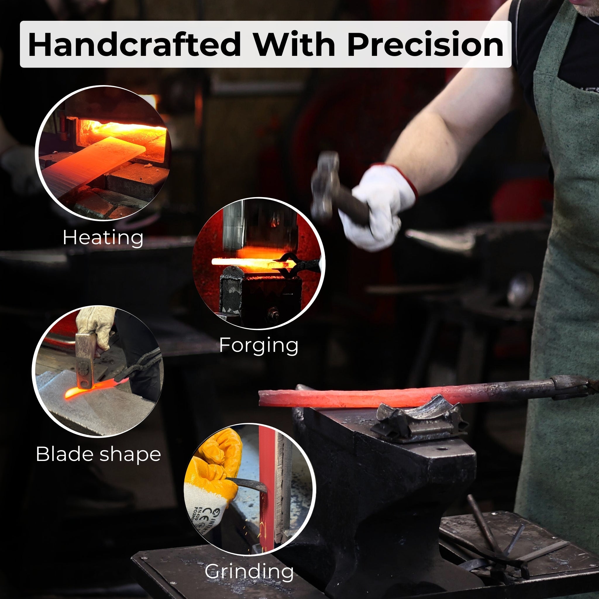 Hand - Forged Knife for Mushroom Foraging, 8 cm (3.15 inches) - 8