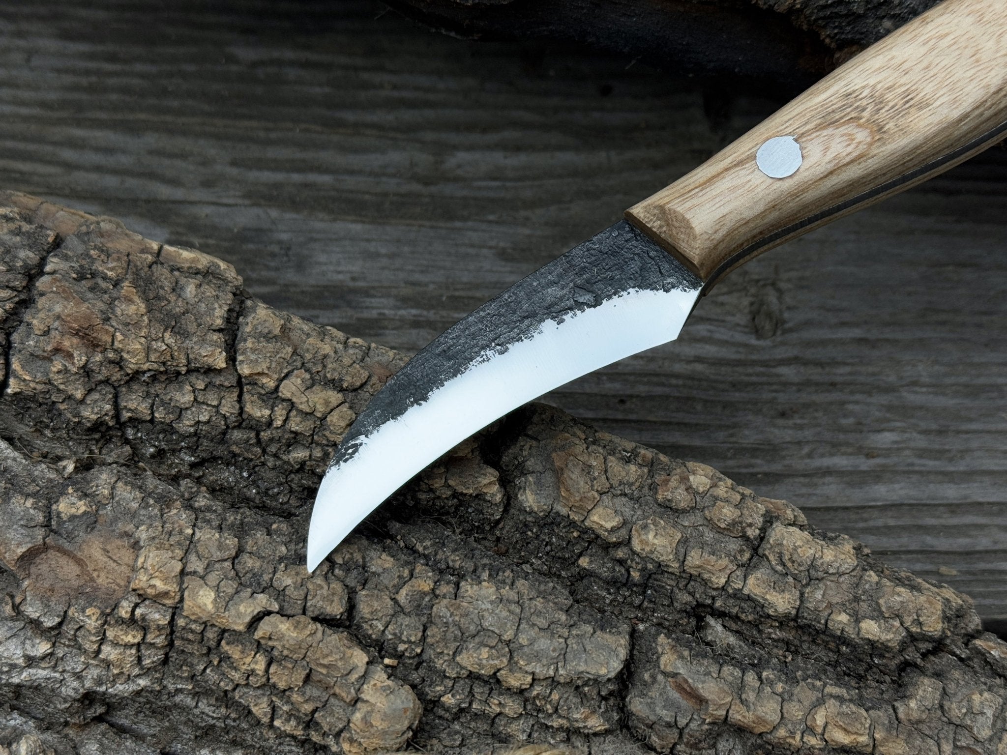 Hand - Forged Knife for Mushroom Foraging, 8 cm (3.15 inches) - 5