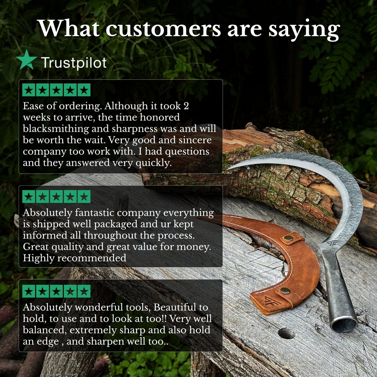 Hand-Forged Large Sickle, ⌀19 cm (7.5 inches) - 10