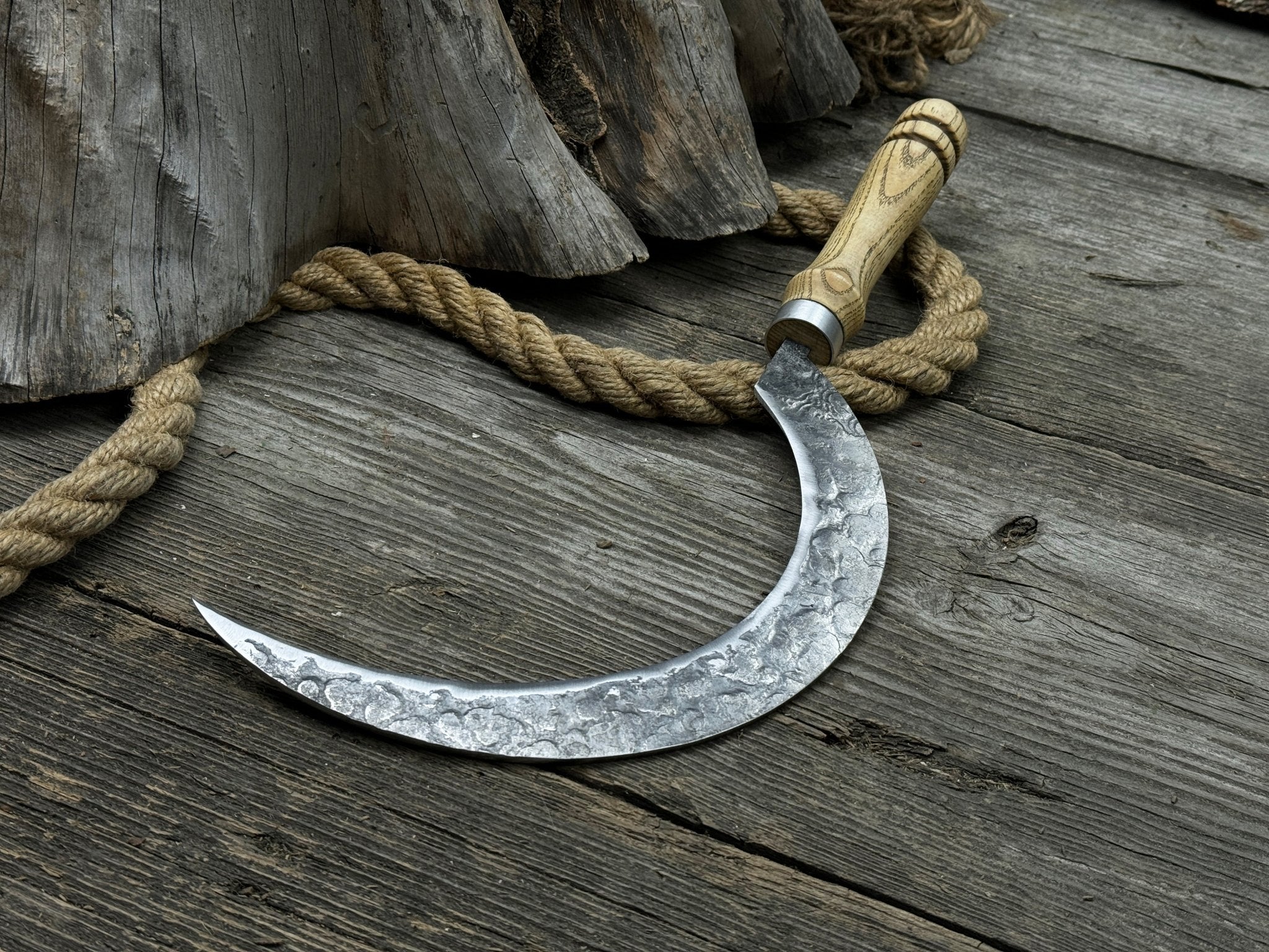 Hand - Forged Large Sickle, ⌀19 cm (7.5 inches) - 7