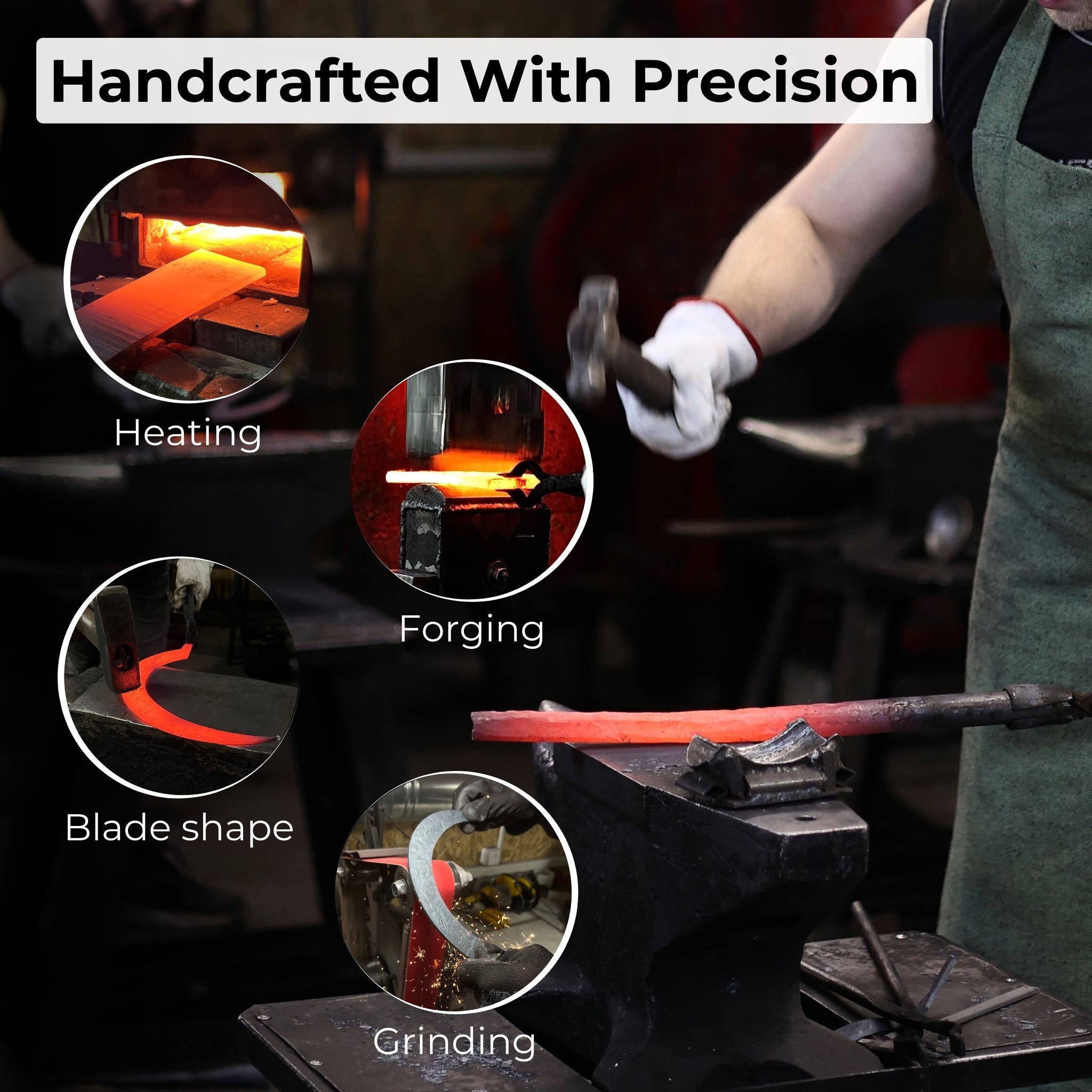 Hand - Forged Large Sickle, ⌀19 cm (7.5 inches) - 8