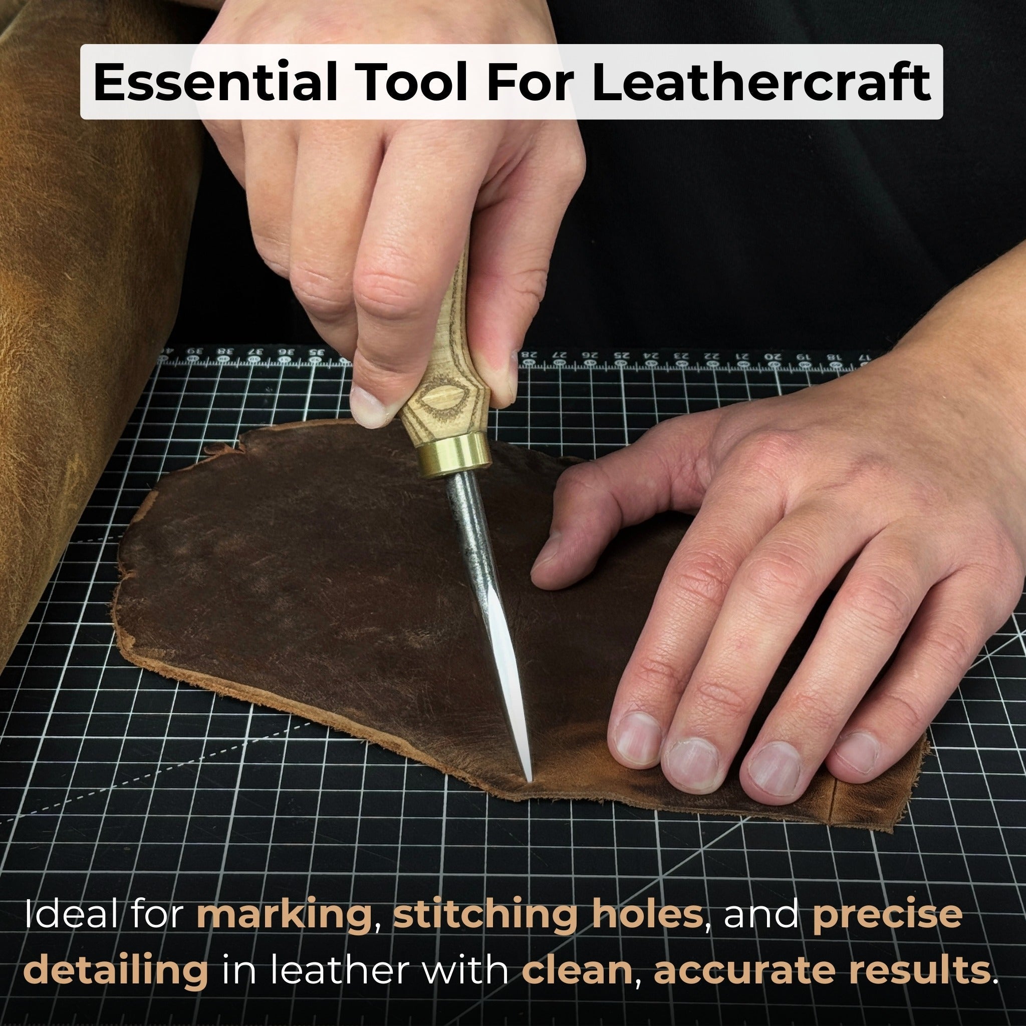 Hand - Forged Leather Awl - 2