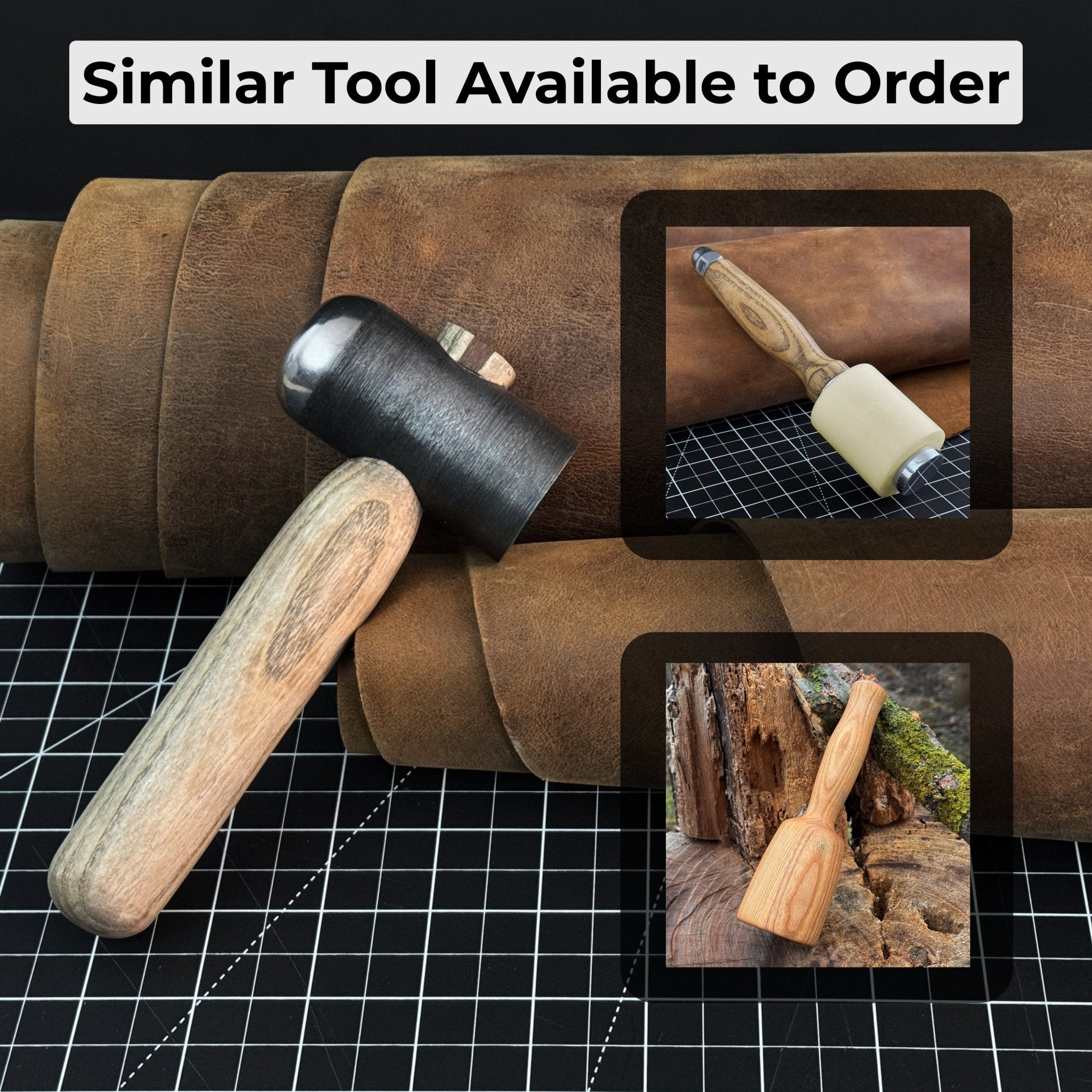 Hand-Forged Leather Hammer, 500 g (17.6 oz) - 11