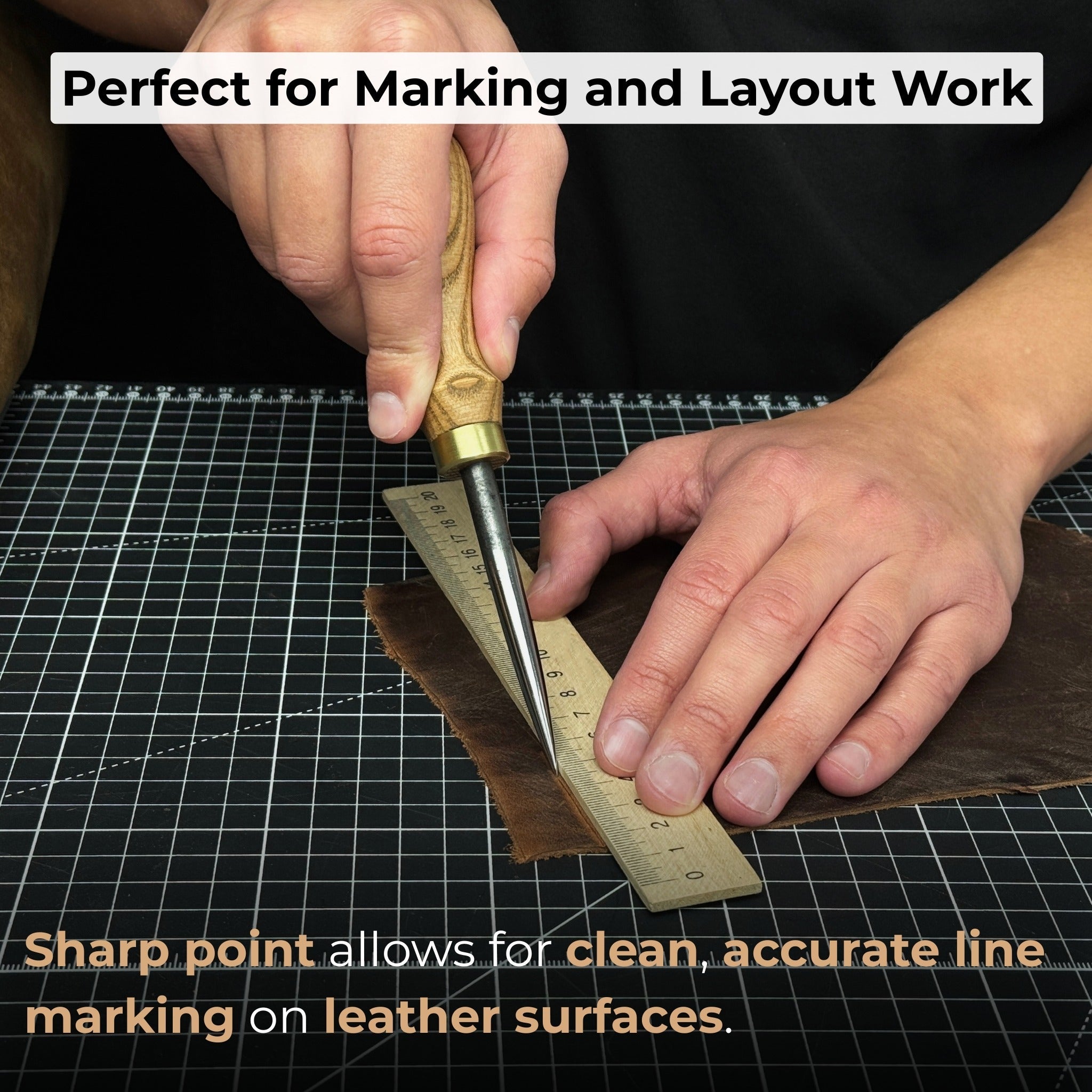 Hand - Forged Leatherworking Awl - 3