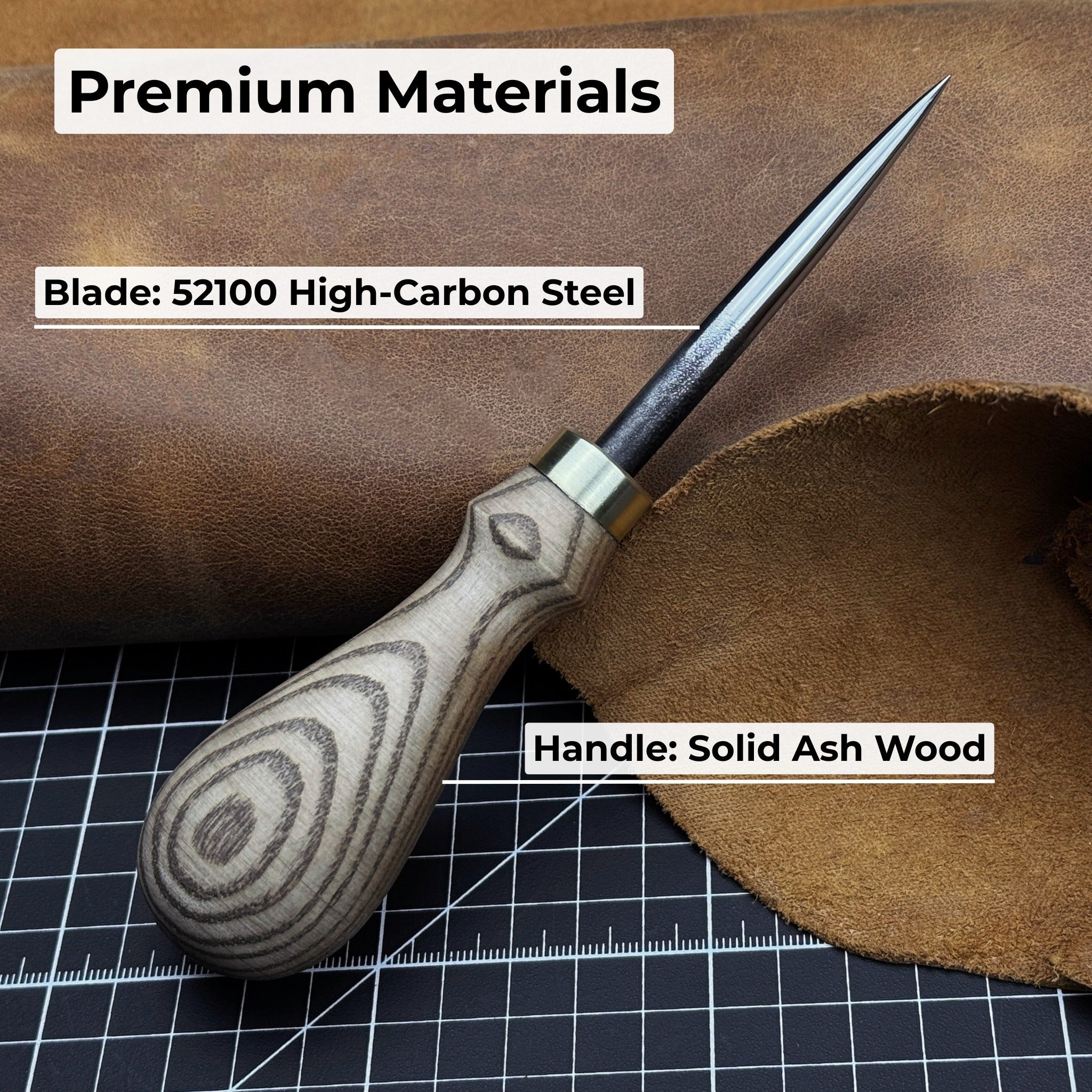 Hand - Forged Leatherworking Awl - 7