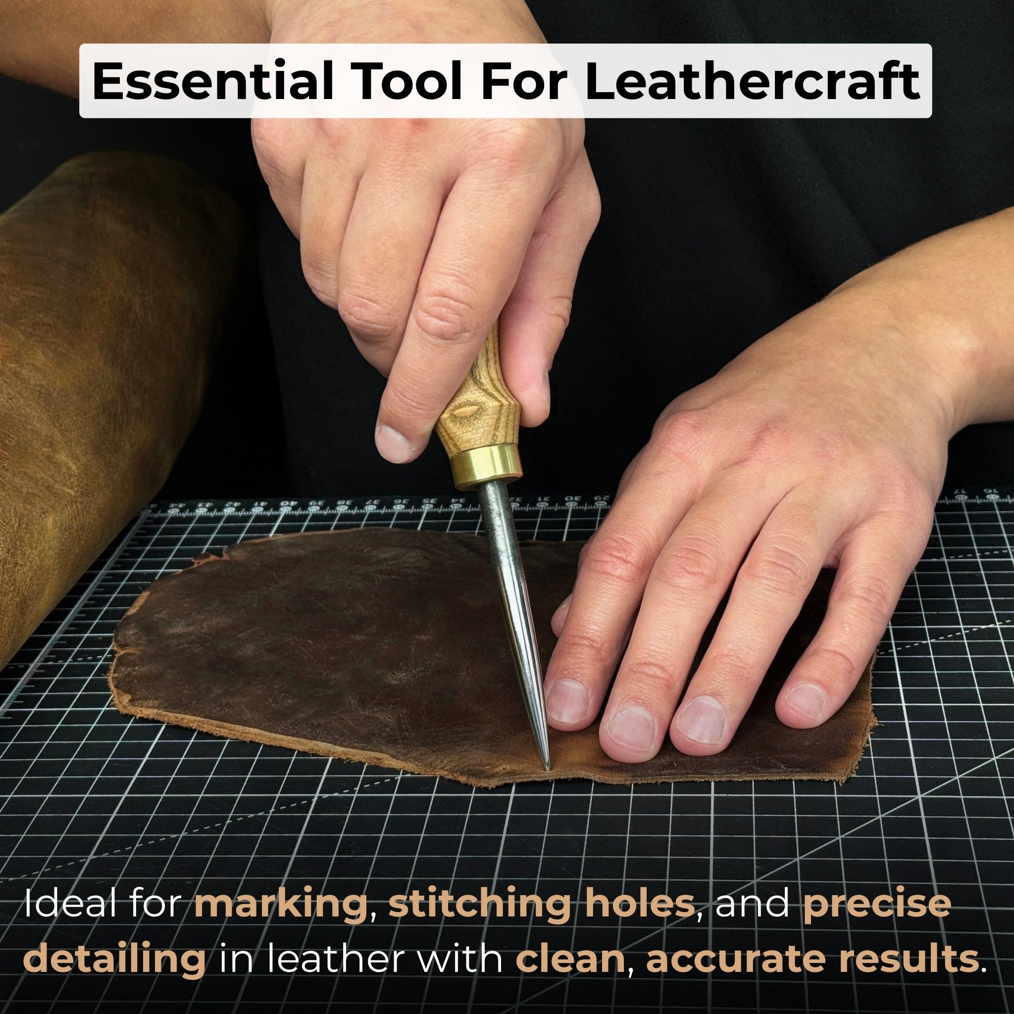 Hand - Forged Leatherworking Awl - 2