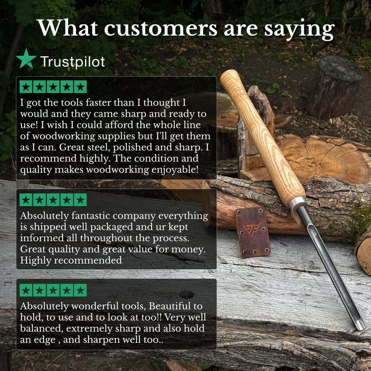 Hand-Forged Roughing Gouge for Woodturning with Leather Sheath - 11