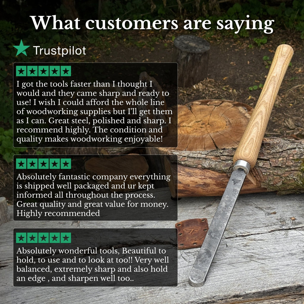 Hand-Forged Round Nose Scraper for Woodturning with Leather Sheath - 11