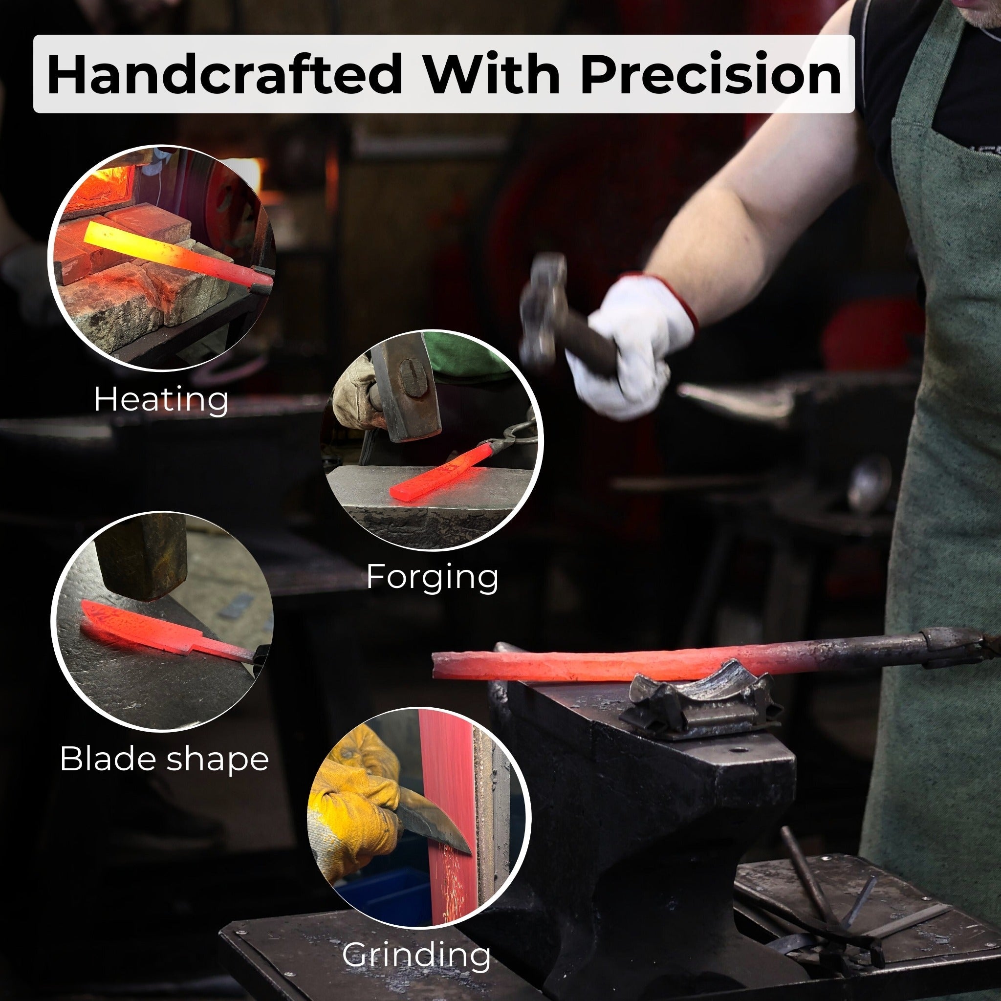 Hand - Forged Sloyd Knife, 9 cm (3.54 inches) - 8