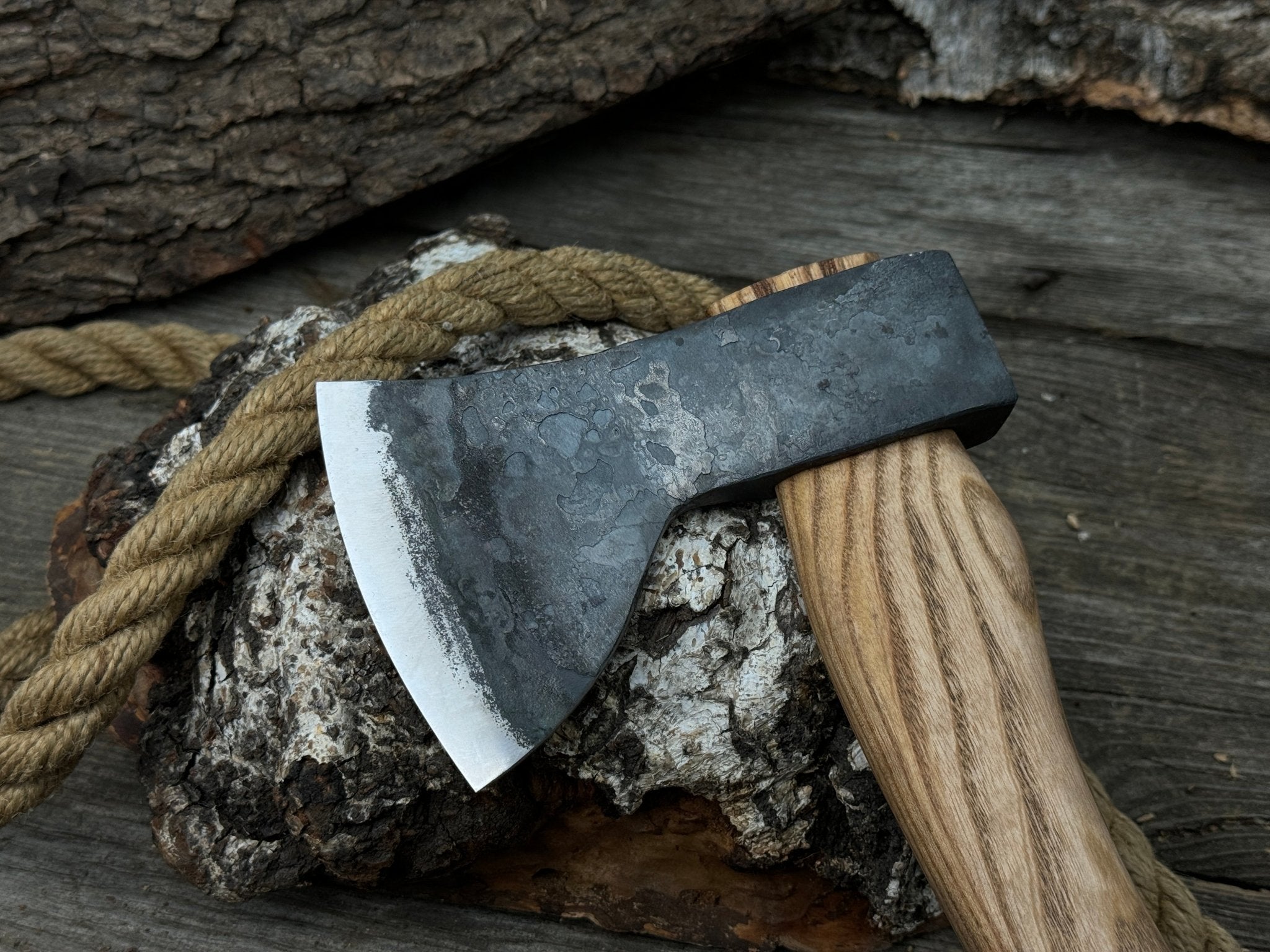 Hand - Forged Small Carving Axe, 0.7 kg (1.54 lb) - 2