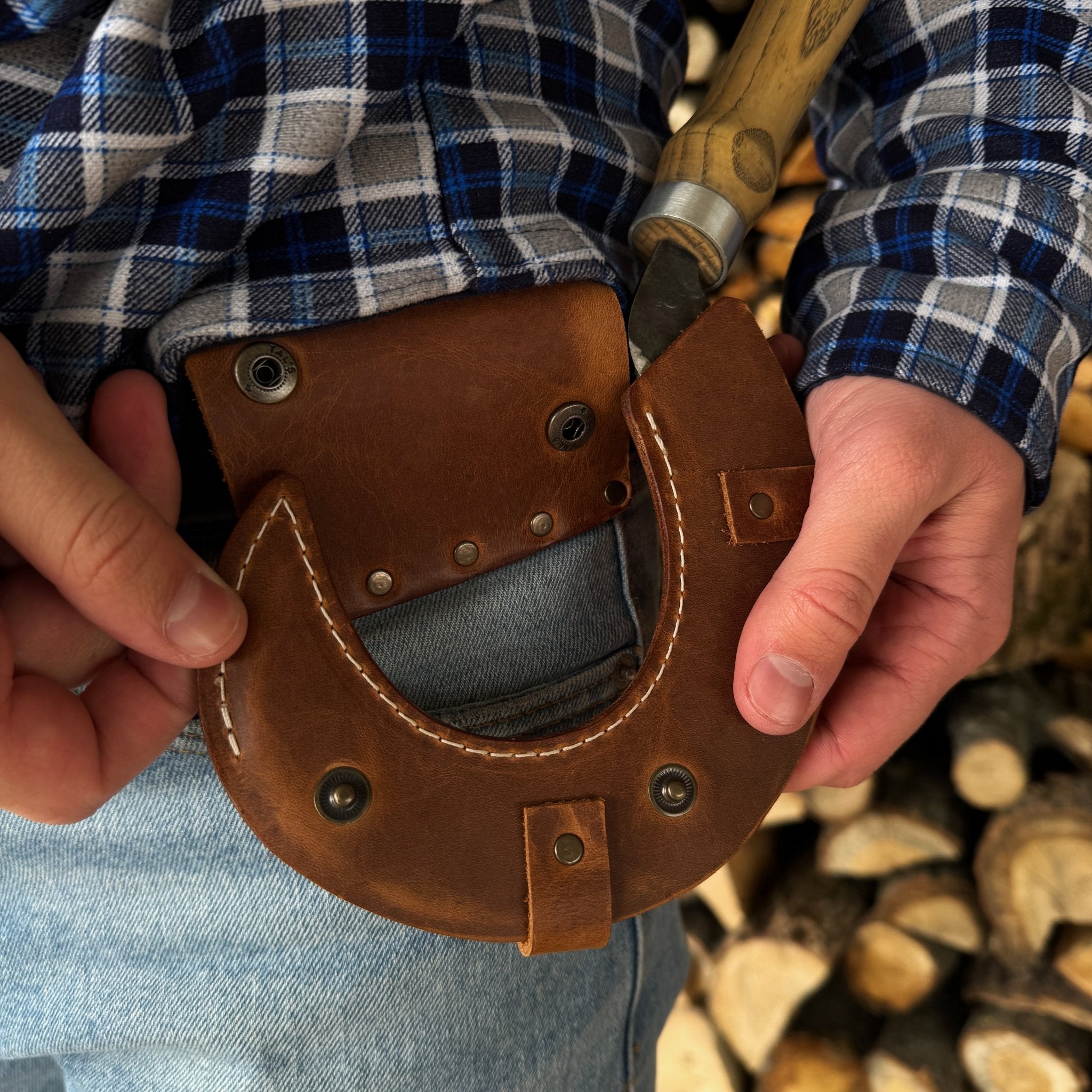 Hand - Forged Small Sickle – 9 cm (3.54 inches) Blade with Leather Belt Attachment - 3