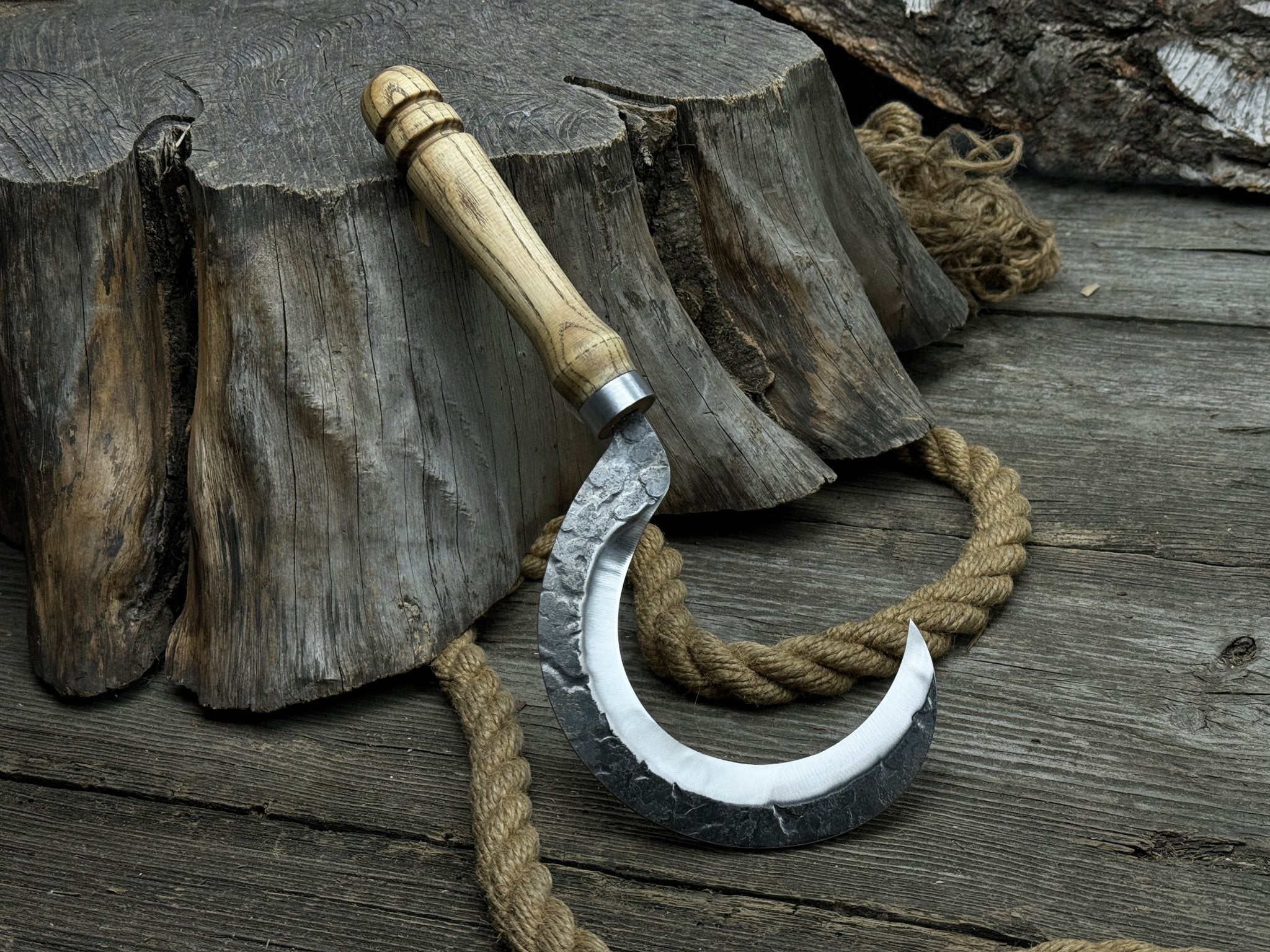Hand - Forged Small Sickle, ⌀9 cm (3.54 inches) - 5