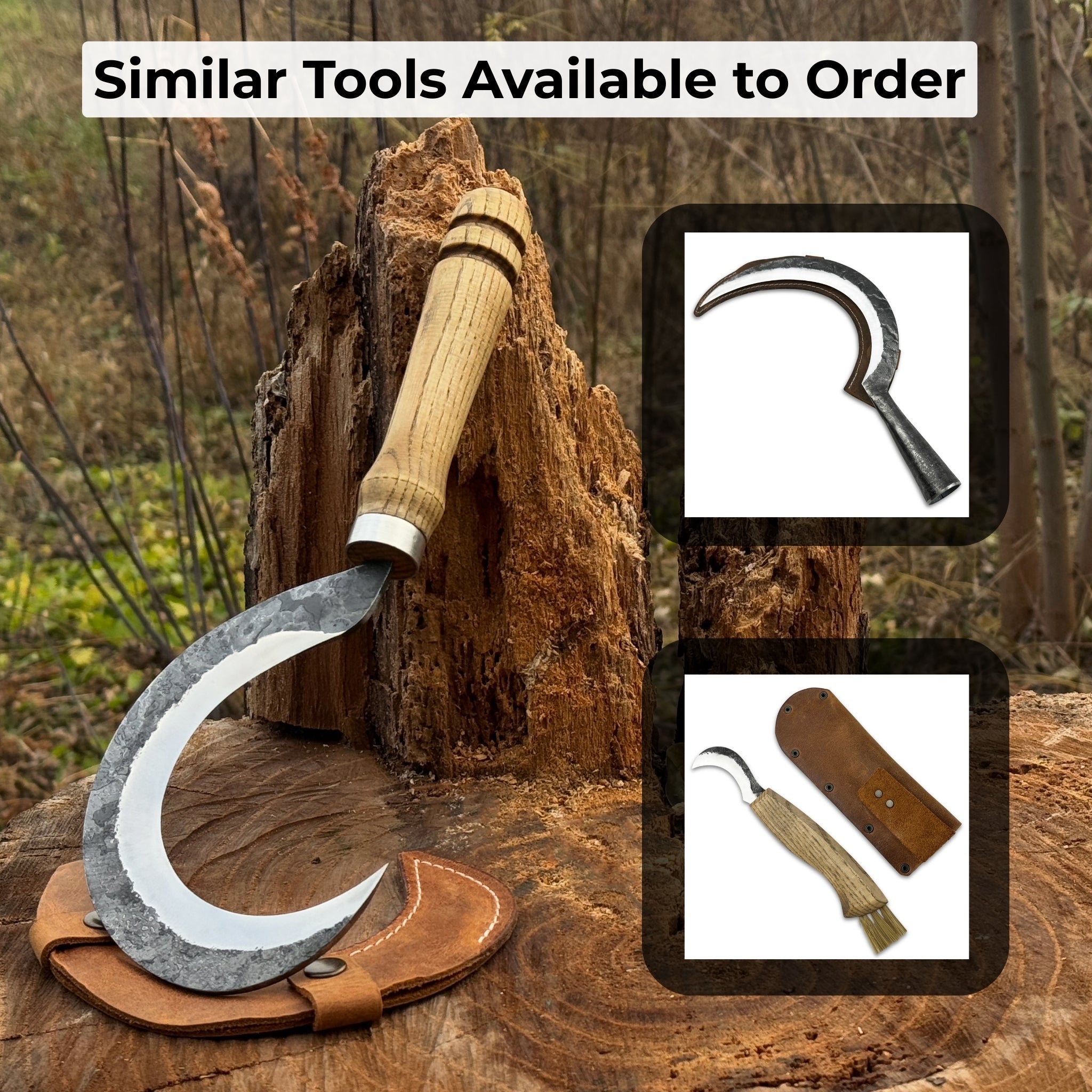 Hand - Forged Small Sickle, ⌀9 cm (3.54 inches) - 10