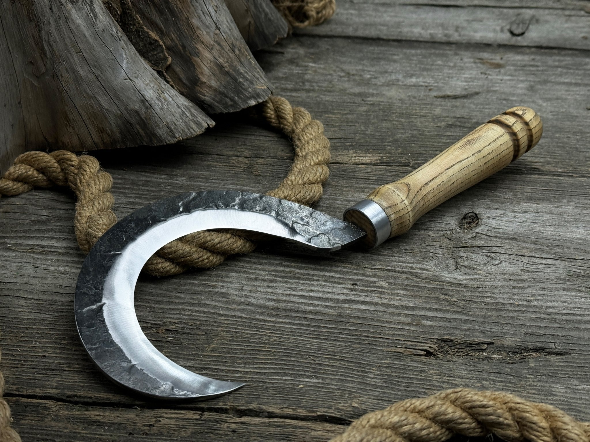 Hand - Forged Small Sickle, ⌀9 cm (3.54 inches) - 3