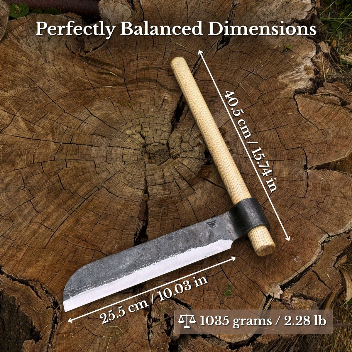 Hand-Forged Splitting Froe, 25.5 cm / 10 in - 3