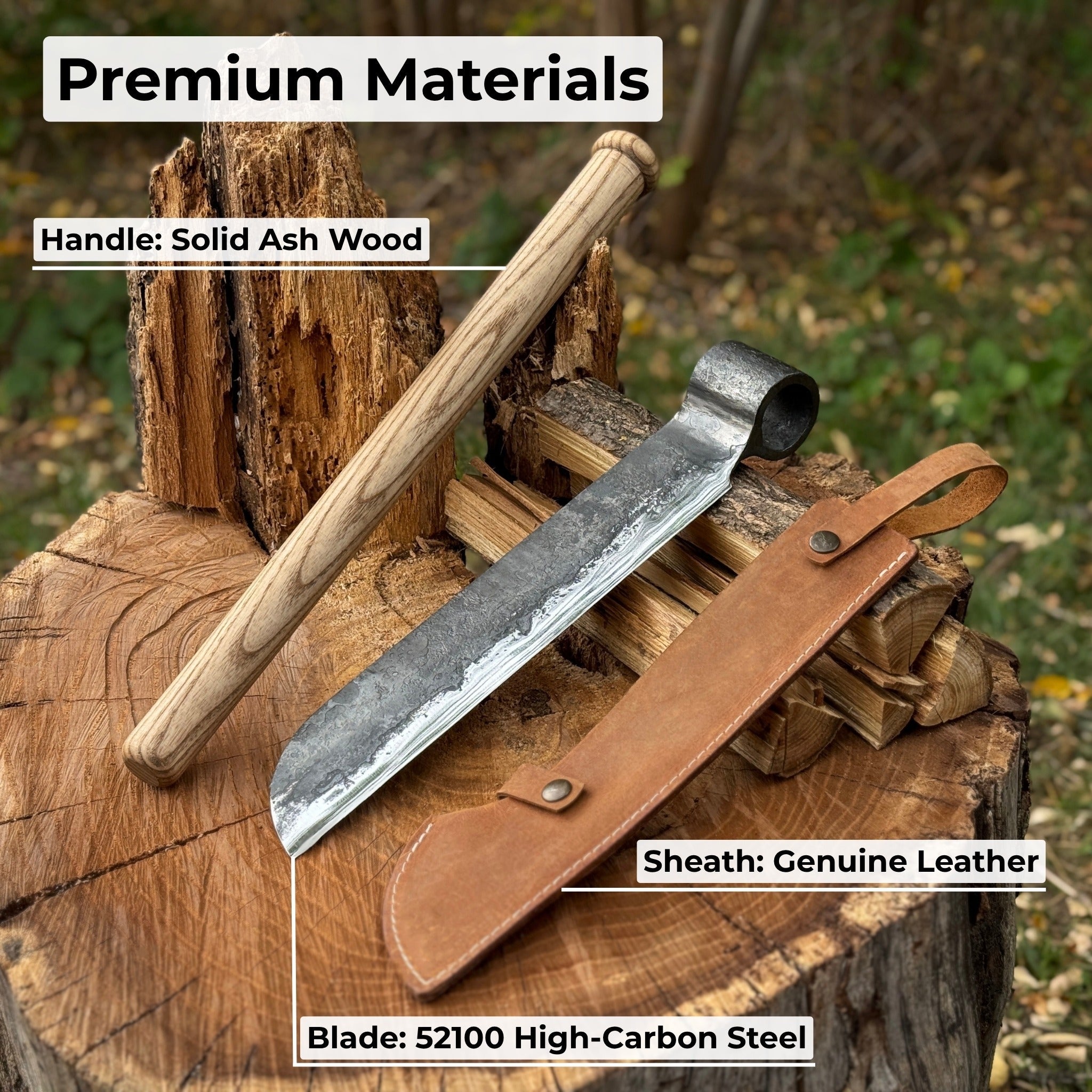 Hand - Forged Splitting Froe, Blade - 25.5 cm (10 inches) - 6