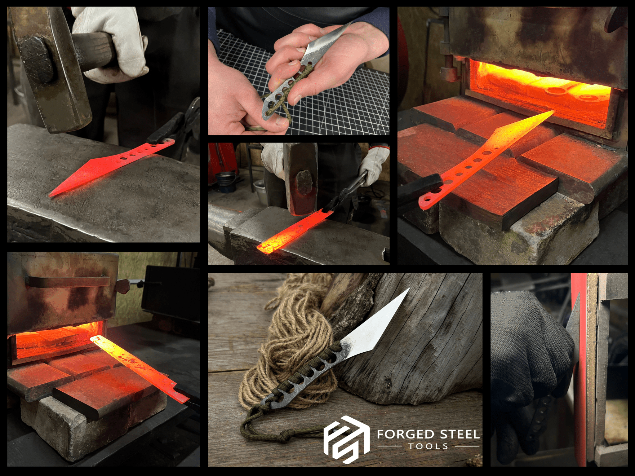 Hand - Forged Throwing Knife, 16 cm (6.3 inches) - 6
