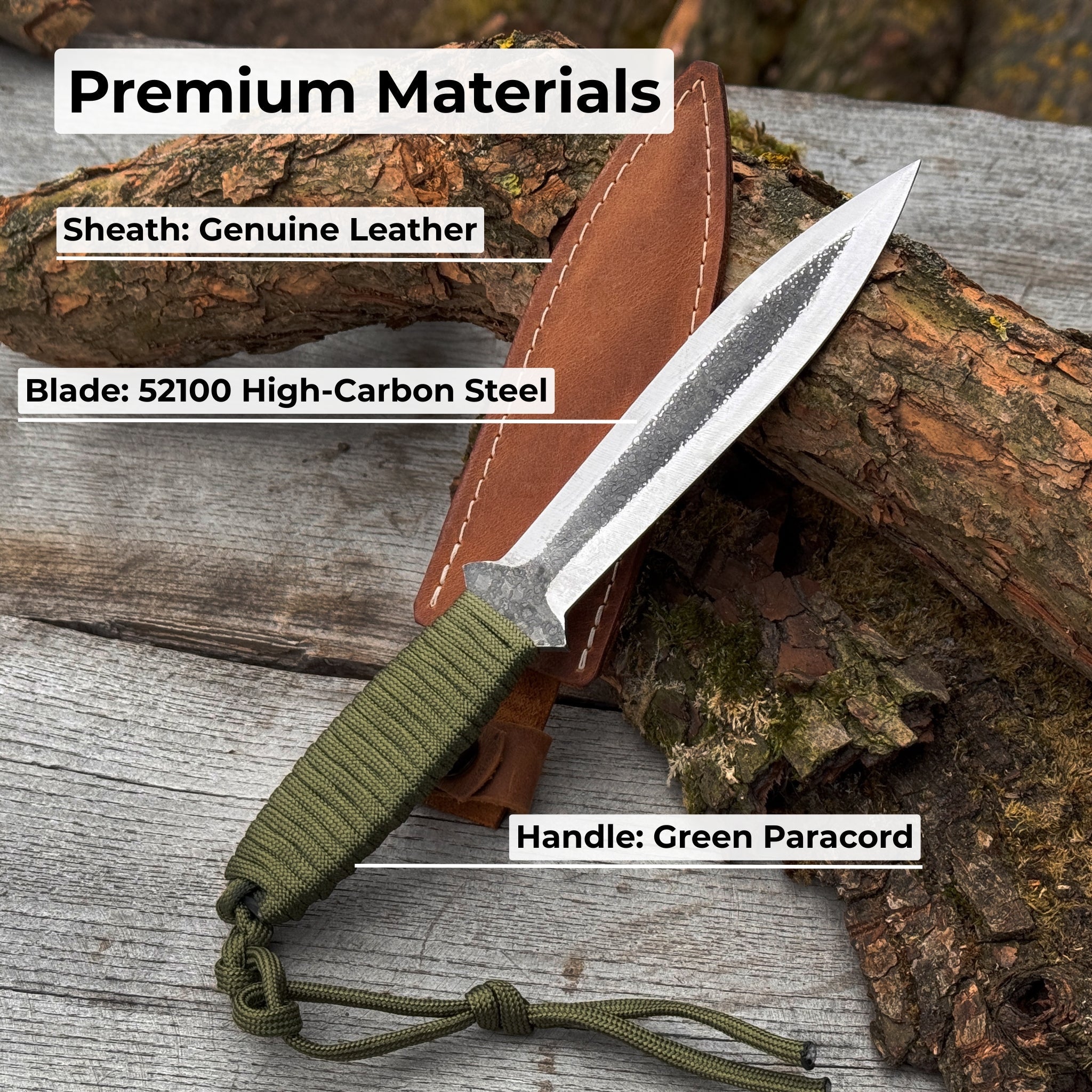 Hand - Forged Throwing Knife, 22 cm (8.6 inches) - 7