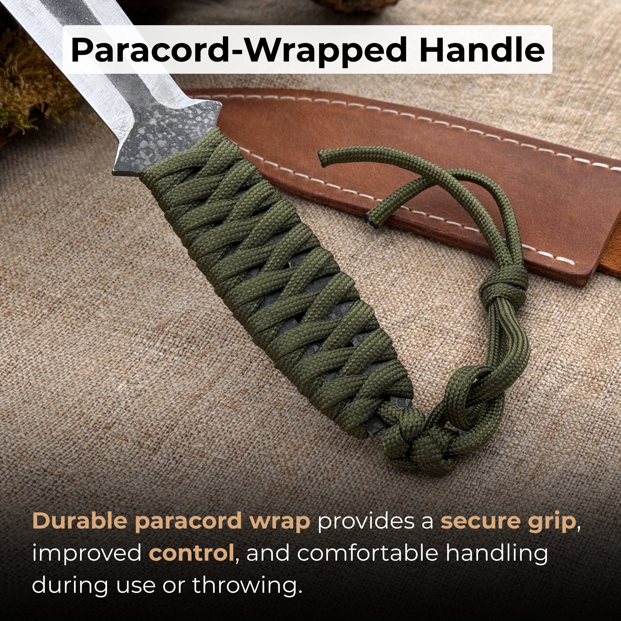 Hand - Forged Throwing Knife, 22 cm (8.6 inches) - 3