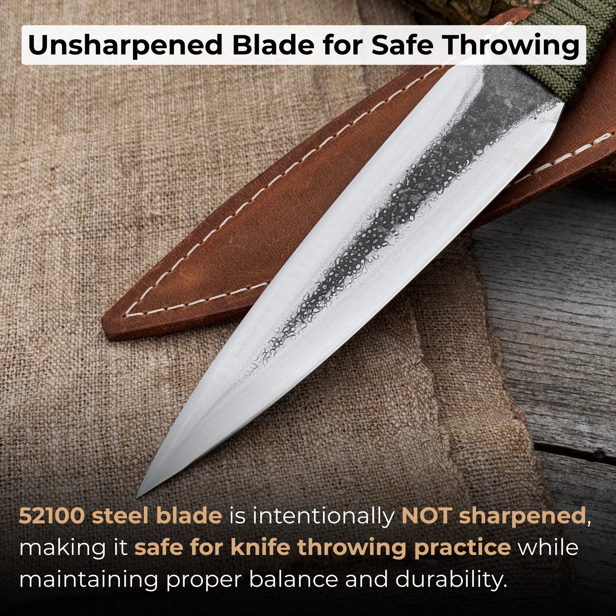 Hand - Forged Throwing Knife, 23 cm (9 inches) - 2