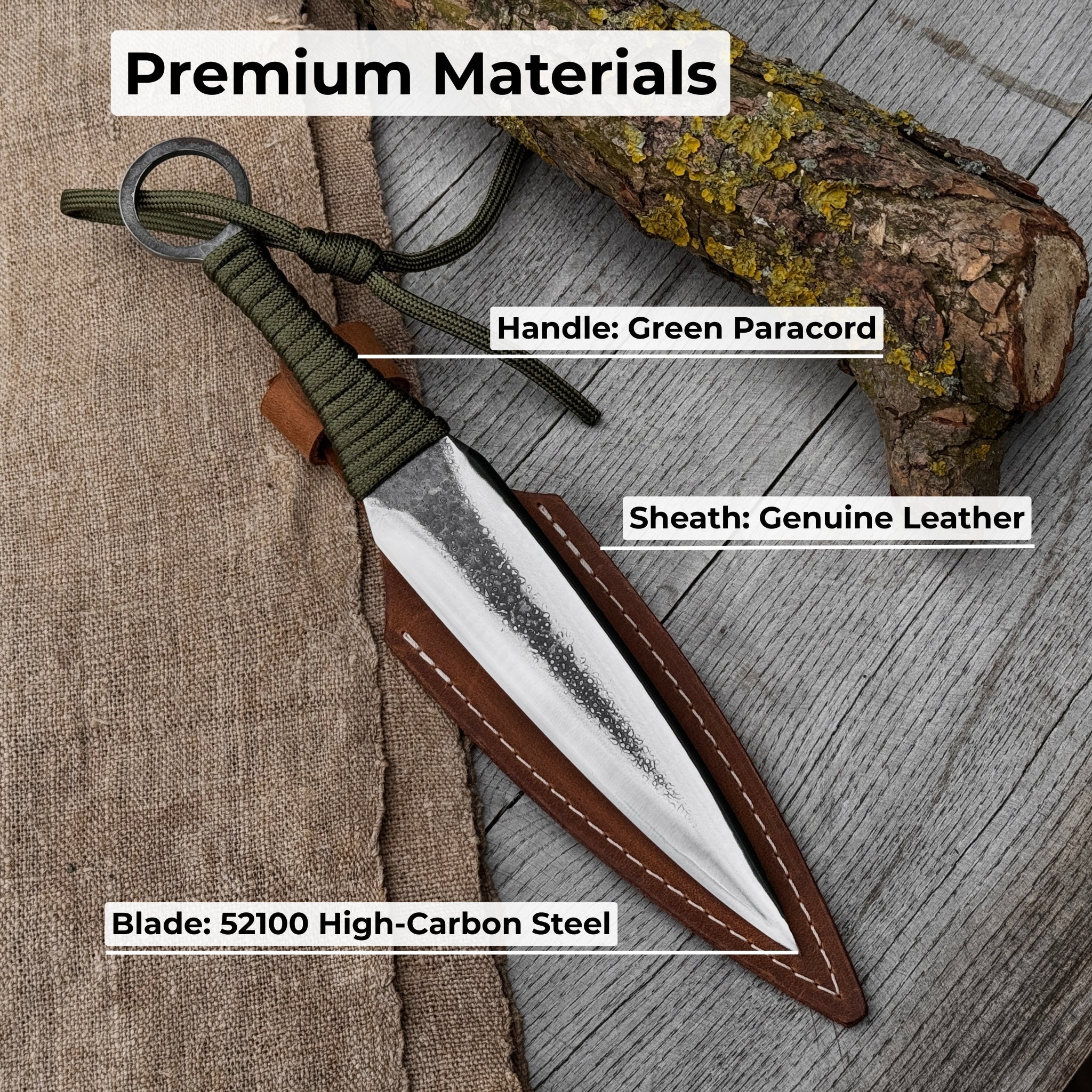 Hand - Forged Throwing Knife, 23 cm (9 inches) - 7