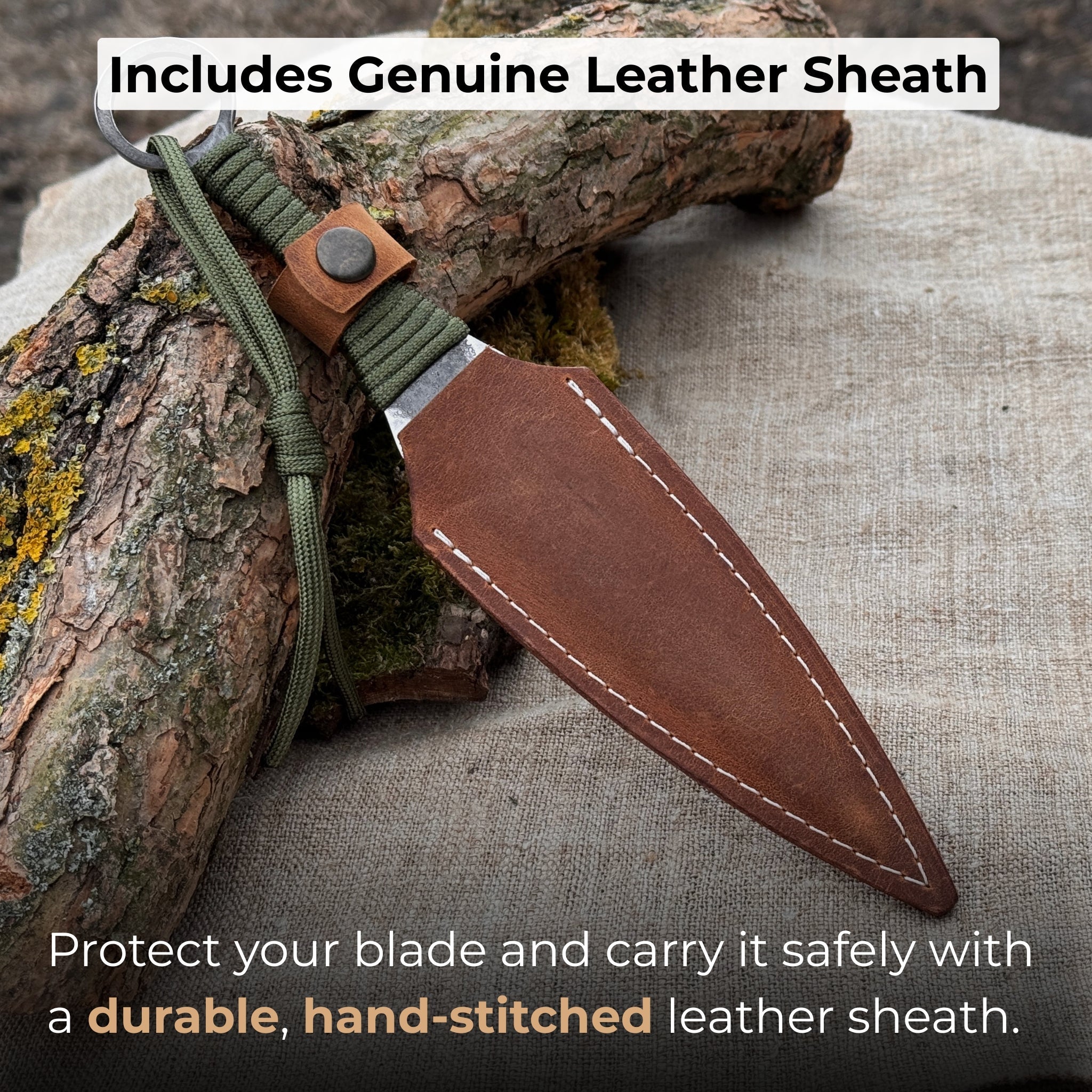 Hand - Forged Throwing Knife, 23 cm (9 inches) - 4