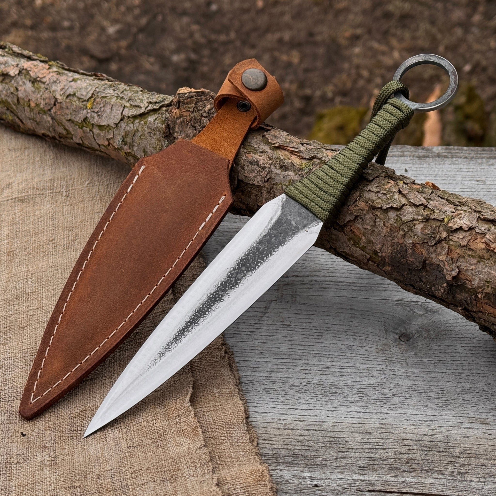 Hand - Forged Throwing Knife, 23 cm (9 inches) - 1