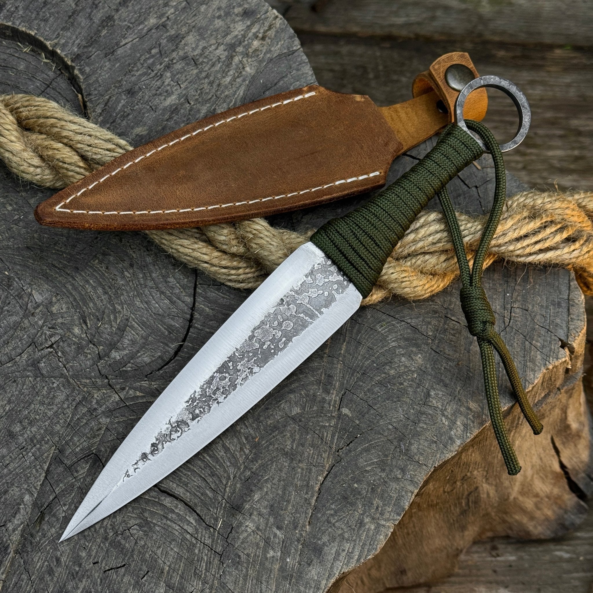 Hand - Forged Throwing Knife, 23 cm (9 inches) - 10