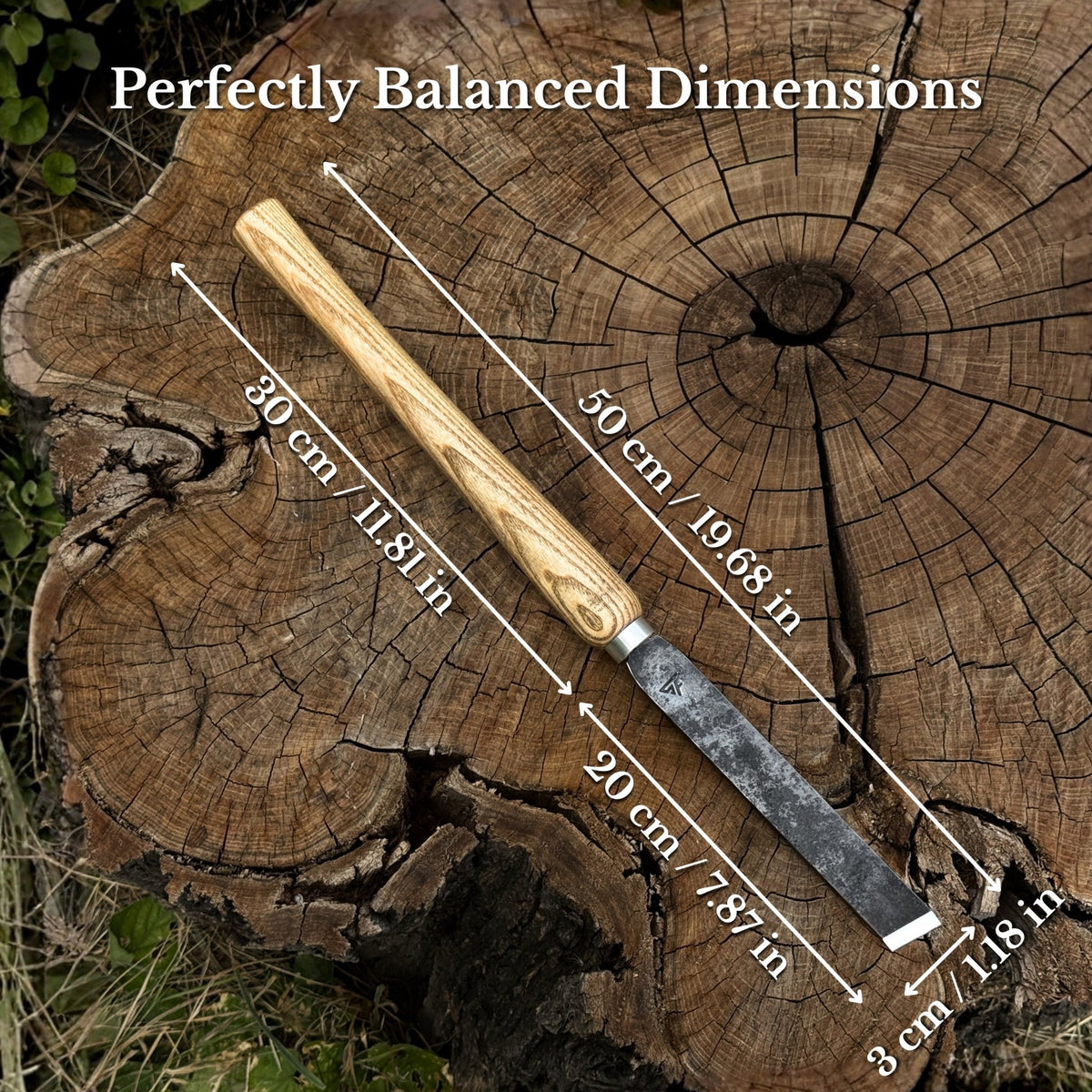 Hand-Forged Woodturning Skew Chisel with Leather Sheath - 3