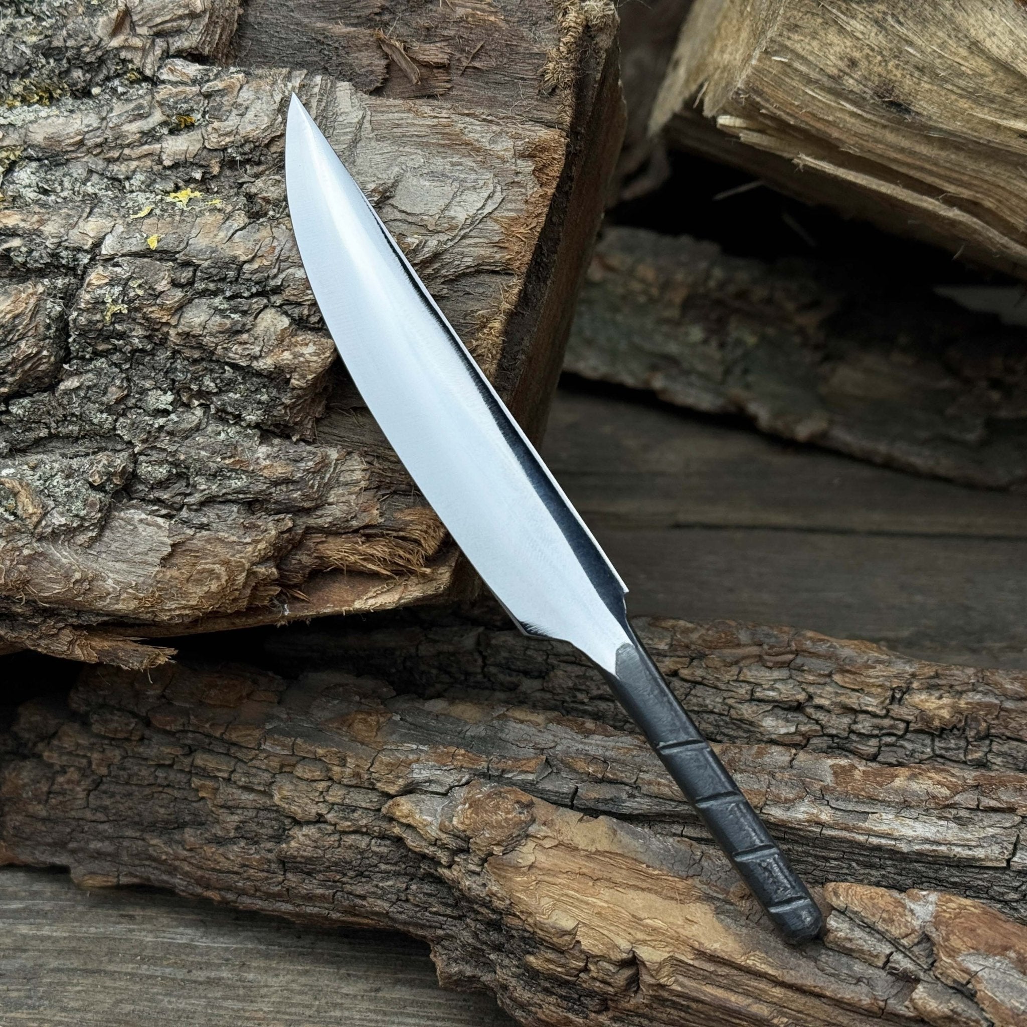 Hand - Forged Yakut Blade with Leather Sheath, 10 cm (3.93 inches) - 10