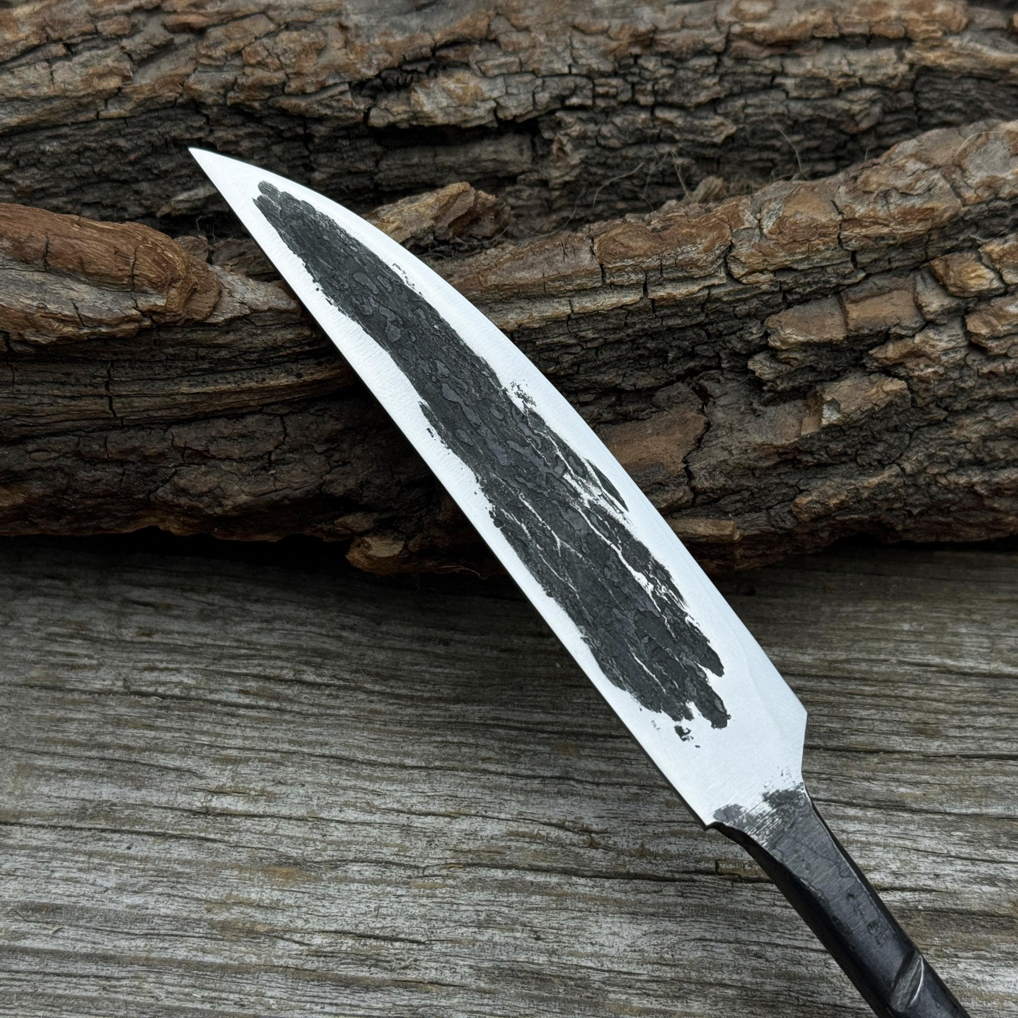 Hand - Forged Yakut Blade with Leather Sheath, 10 cm (3.93 inches) - 7