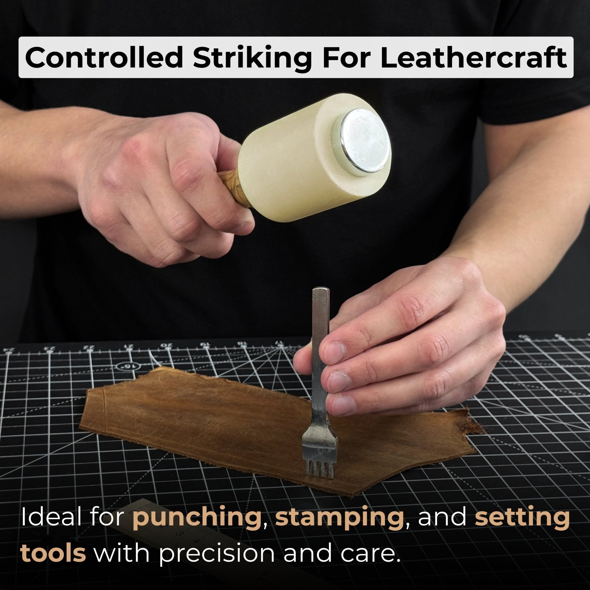 Handmade Mallet with Nylon Head, 21.5 cm (8.46 inches) - 2