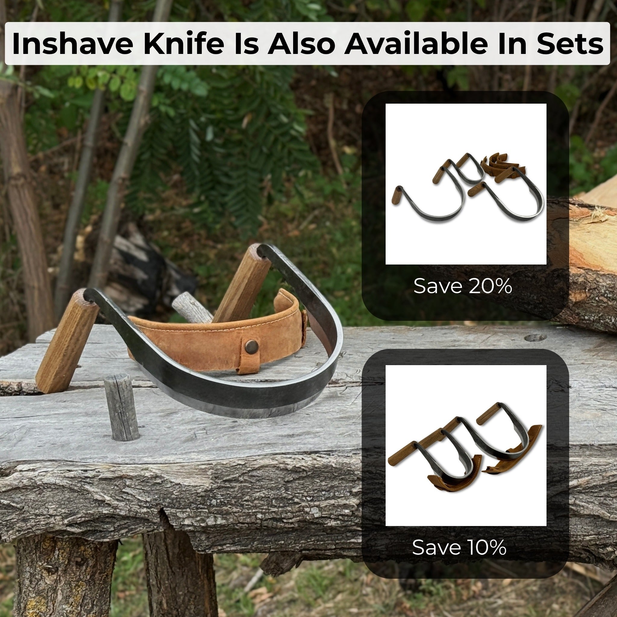 Inshave (Half - Rounded Drawknife), 16.5 cm (6.5 inches) - 10