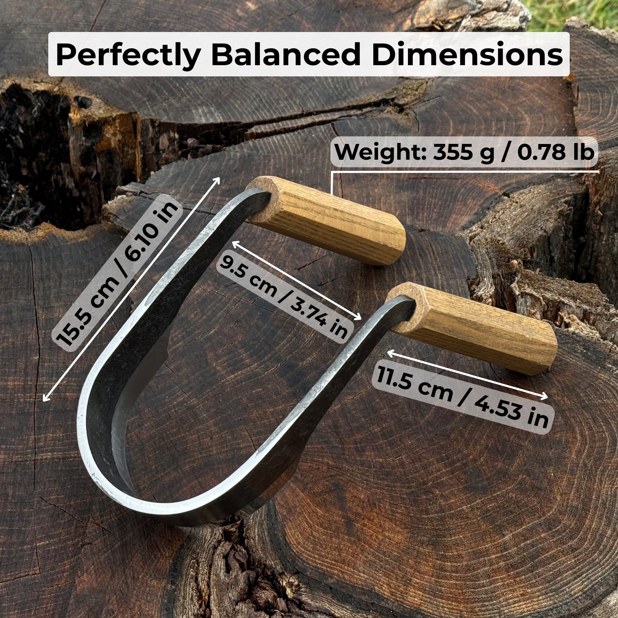 Inshave (Half - Rounded Drawknife), 9.5 cm (3.7 inches) - 5