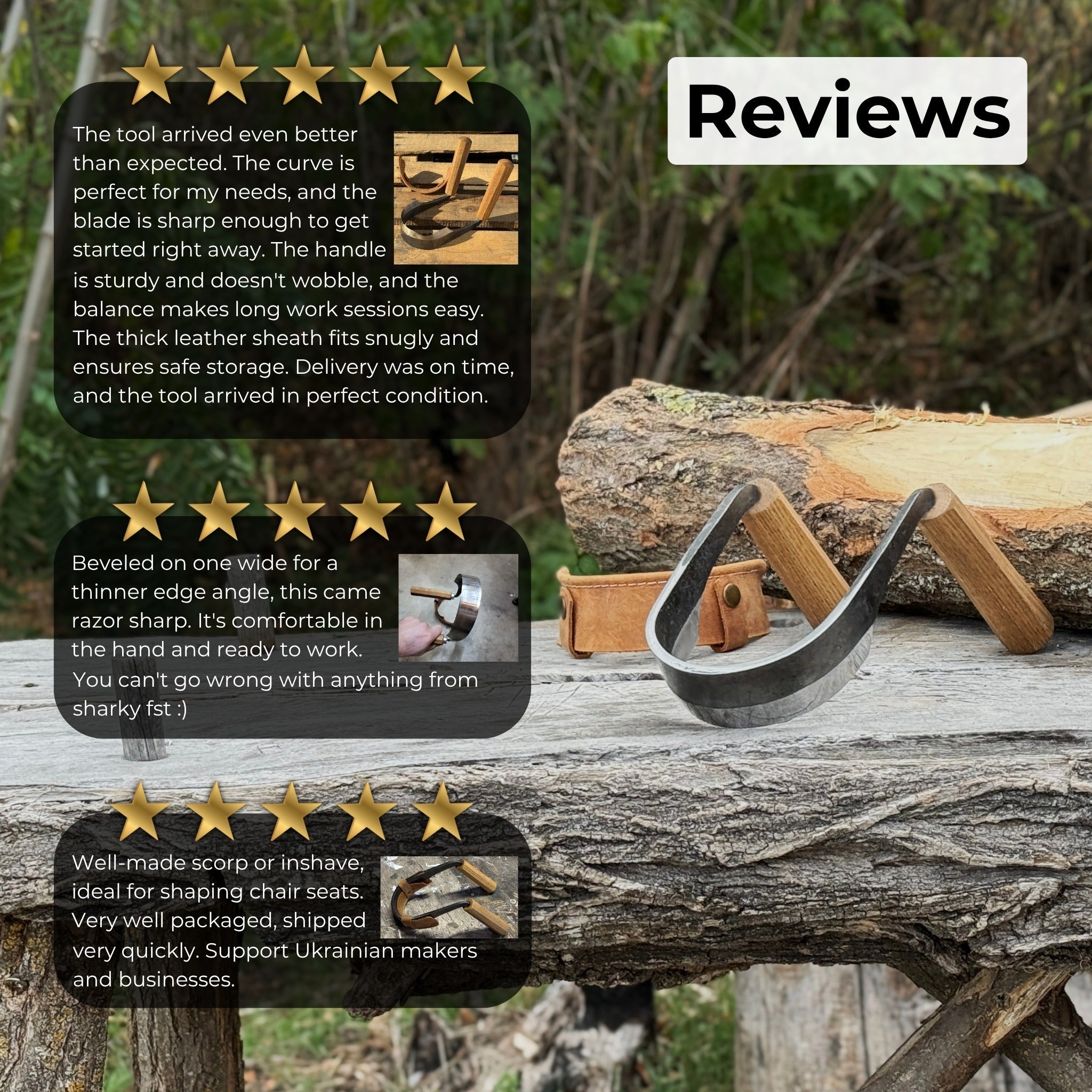 Inshave (Half - Rounded Drawknife), 9.5 cm (3.7 inches) - 9