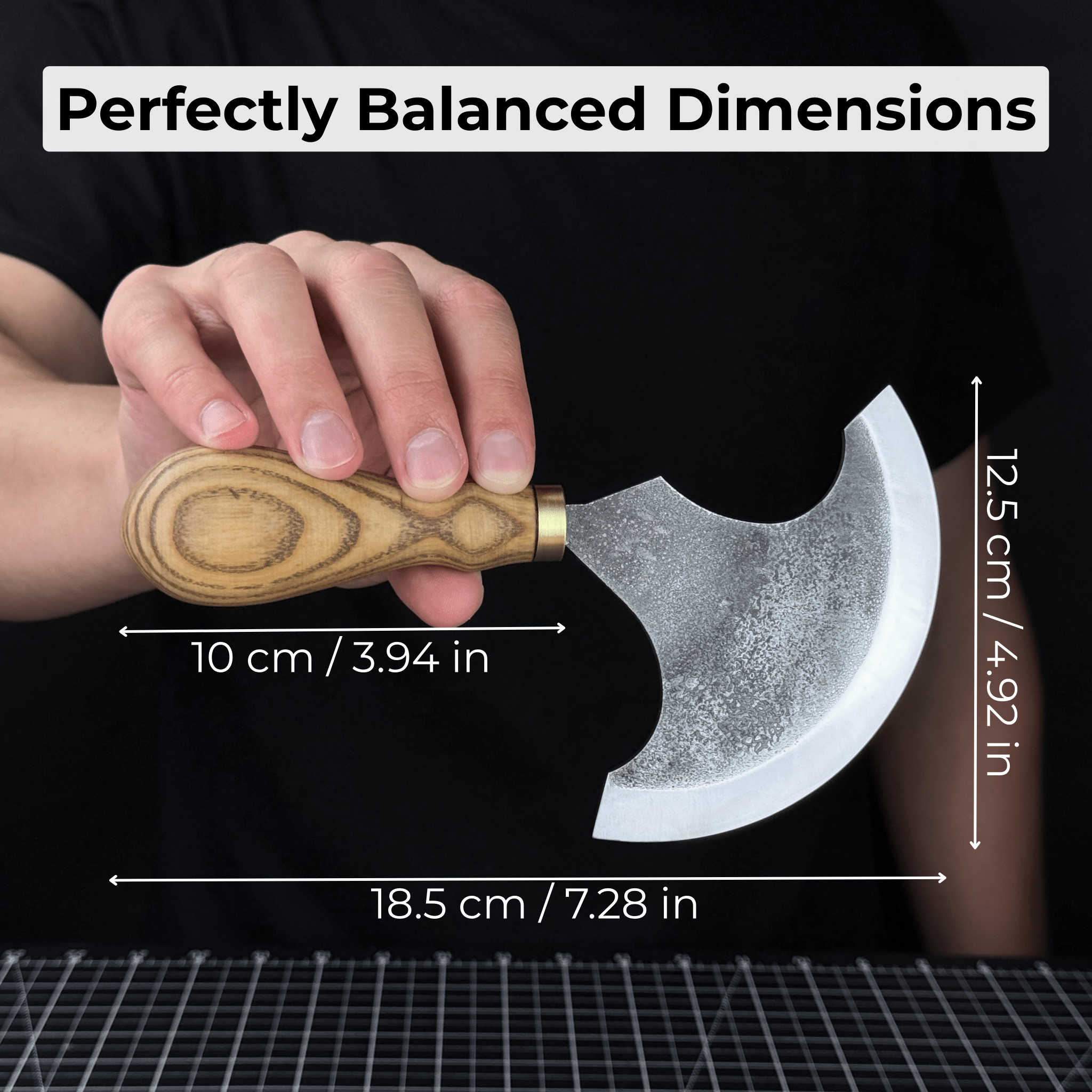 Large Leather Round Knife, 12.5 cm (4.9 inches) - 6