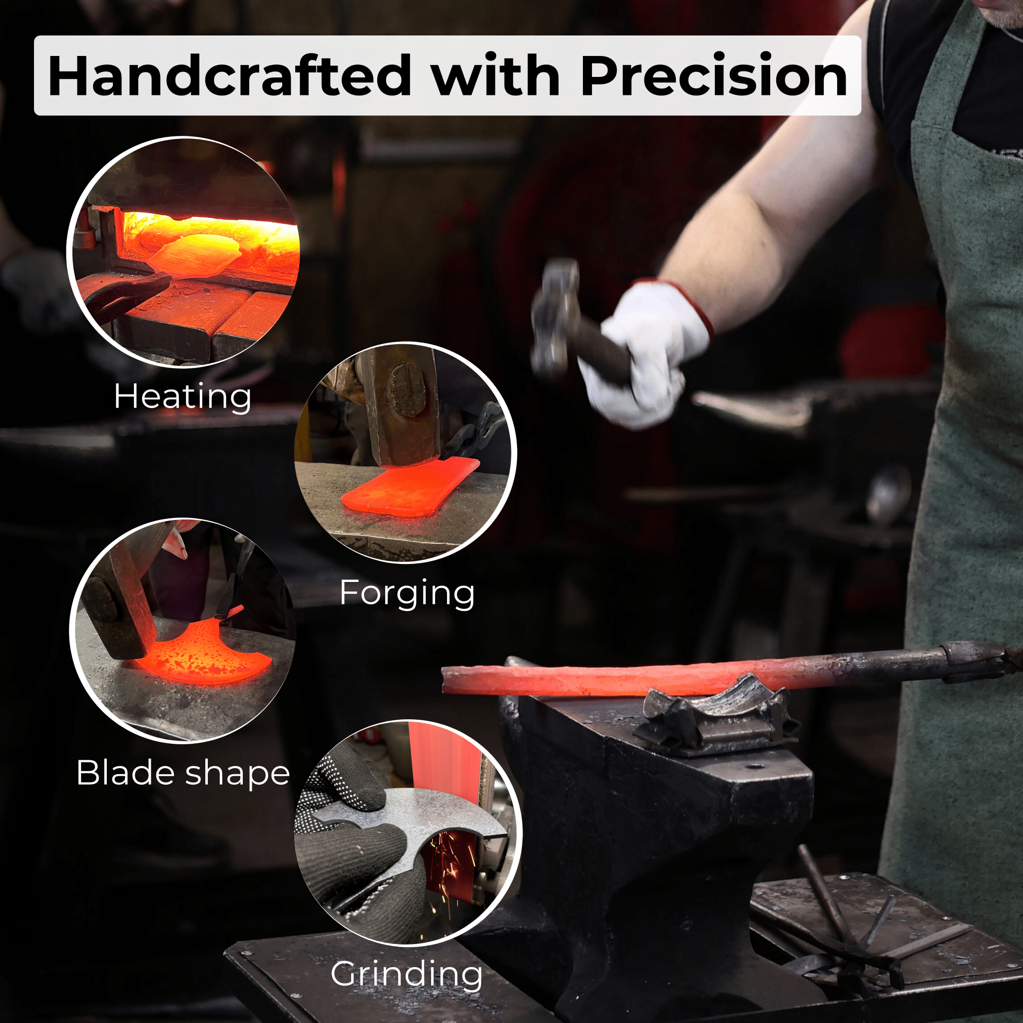 Large Leather Round Knife, 12.5 cm (4.9 inches) - 8