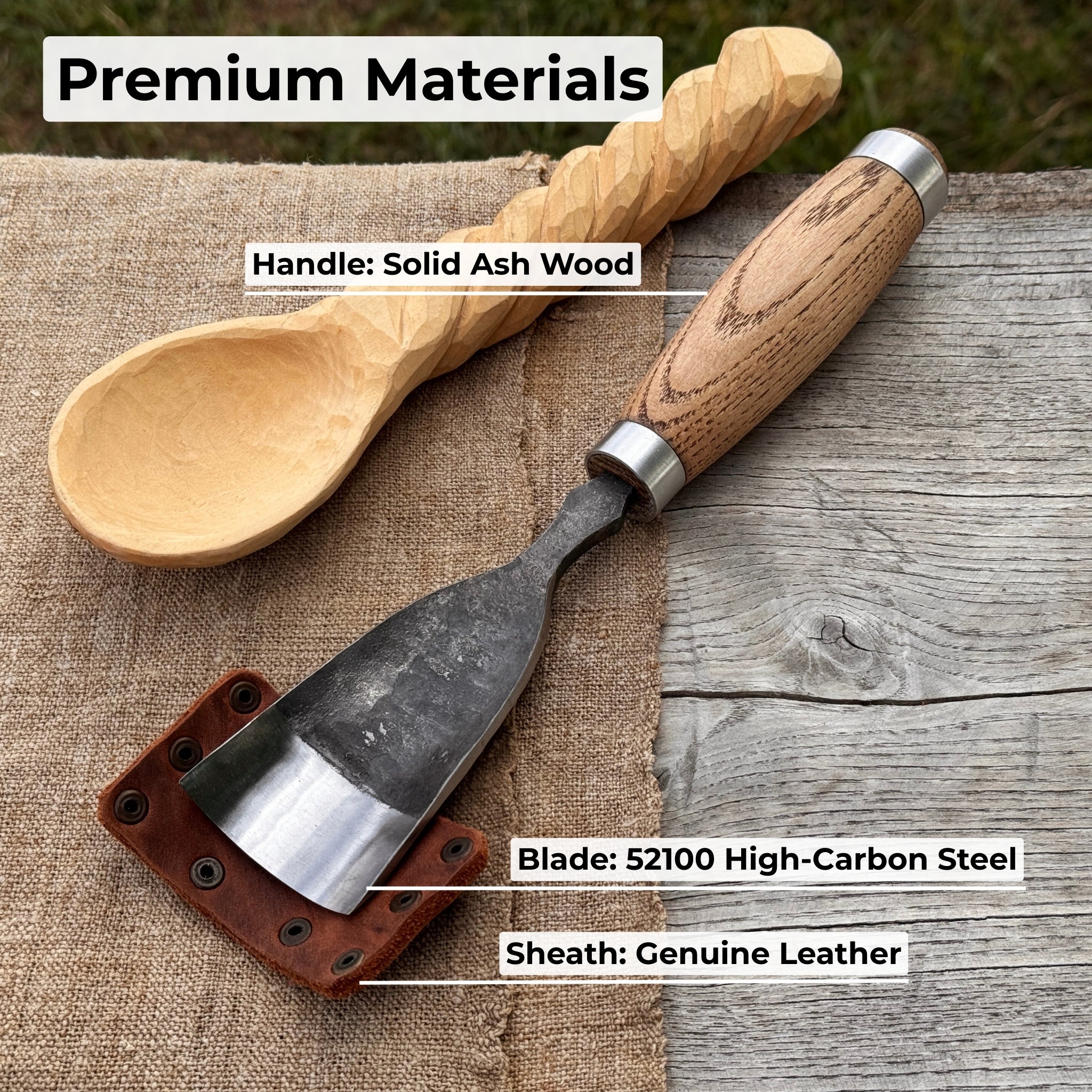 Large Straight Gouge (Rounded Chisel), 10 - 45 mm (0.4 - 1.8 inches) - 7