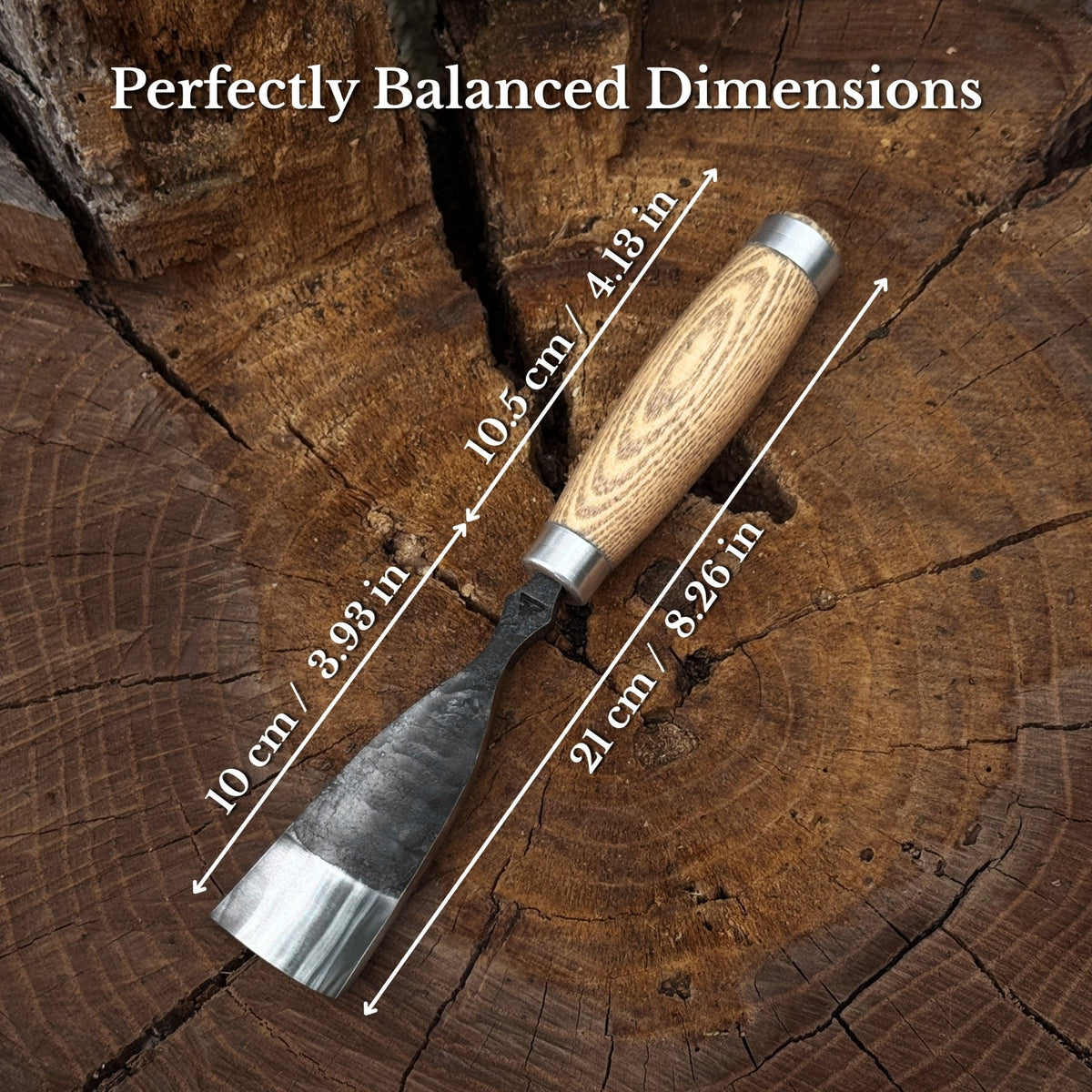 Large Straight Gouge (Rounded Chisel), 10 - 45 mm (0.4 - 1.8 inches) - 2