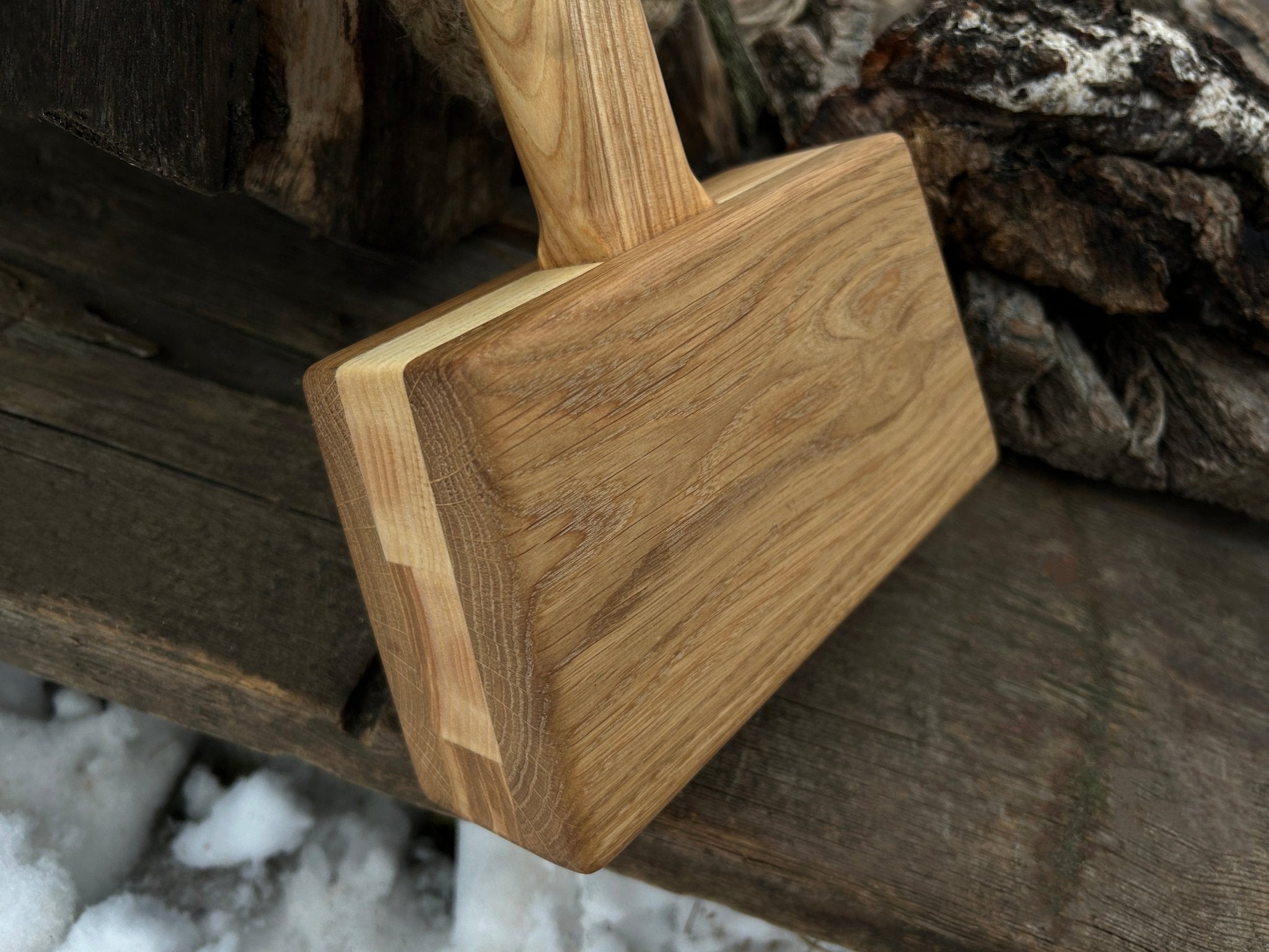 Large Wooden Mallet Solid Ash, 1050 g (2.2 Ibs) - 6