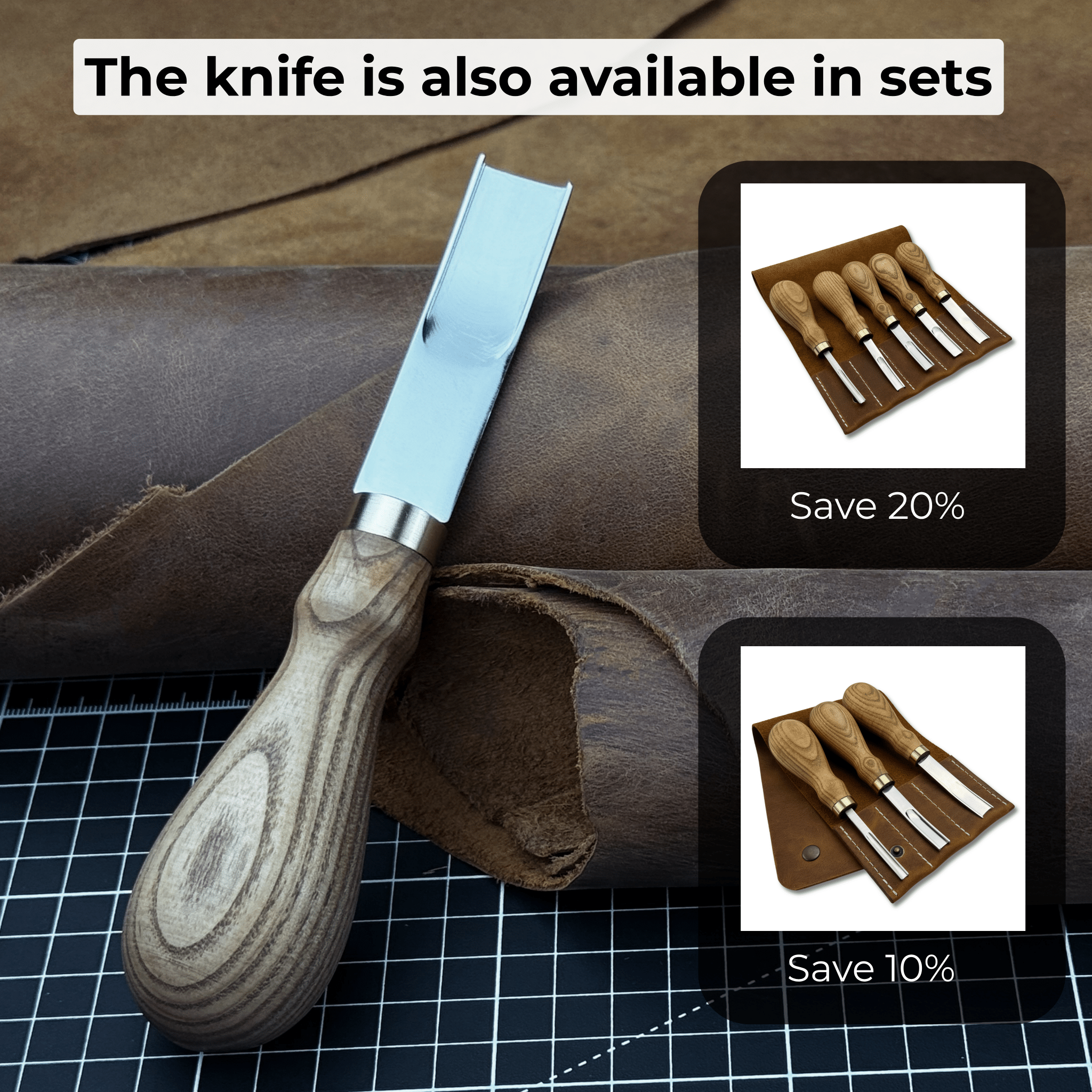 Leather Edge Skiver, 4 - 16 mm (0.16 - 0.63 inches) - 10